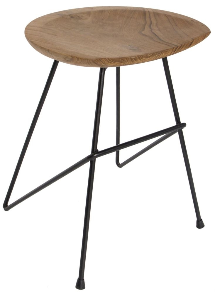 Belfort Set of 2 Teak Wood Barstool