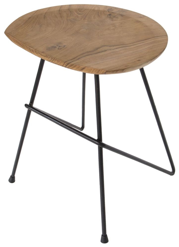 Belfort Set of 2 Teak Wood Barstool