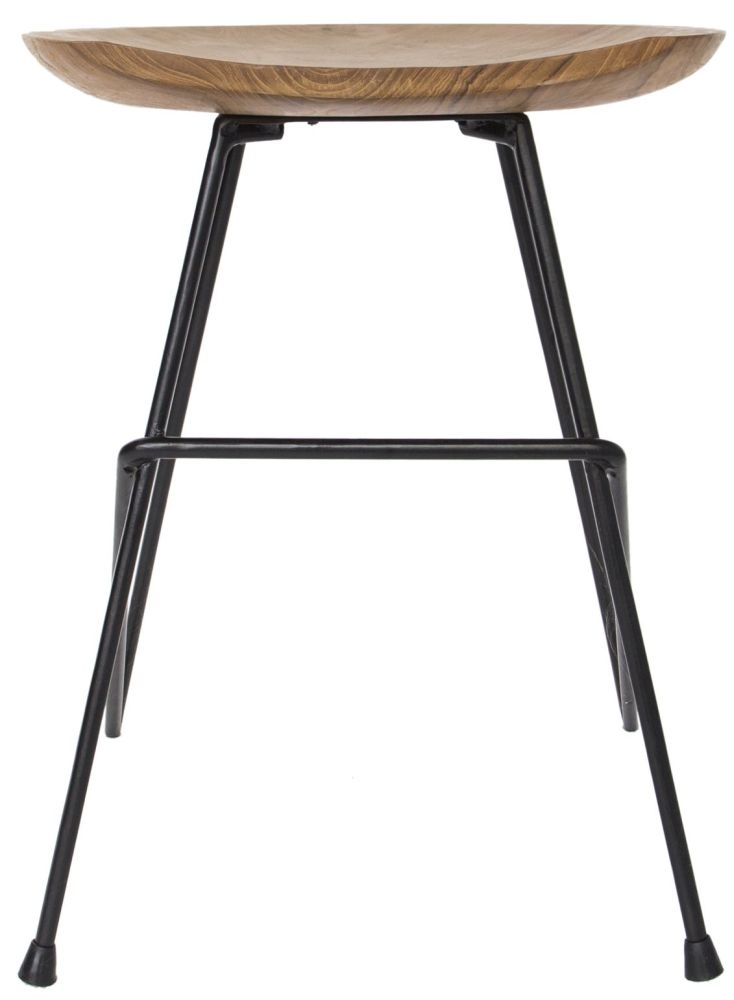 Belfort Set of 2 Teak Wood Barstool