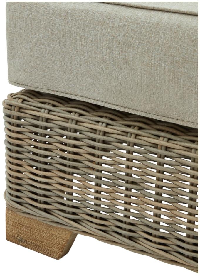 Capri Garden Footstool - Rattan