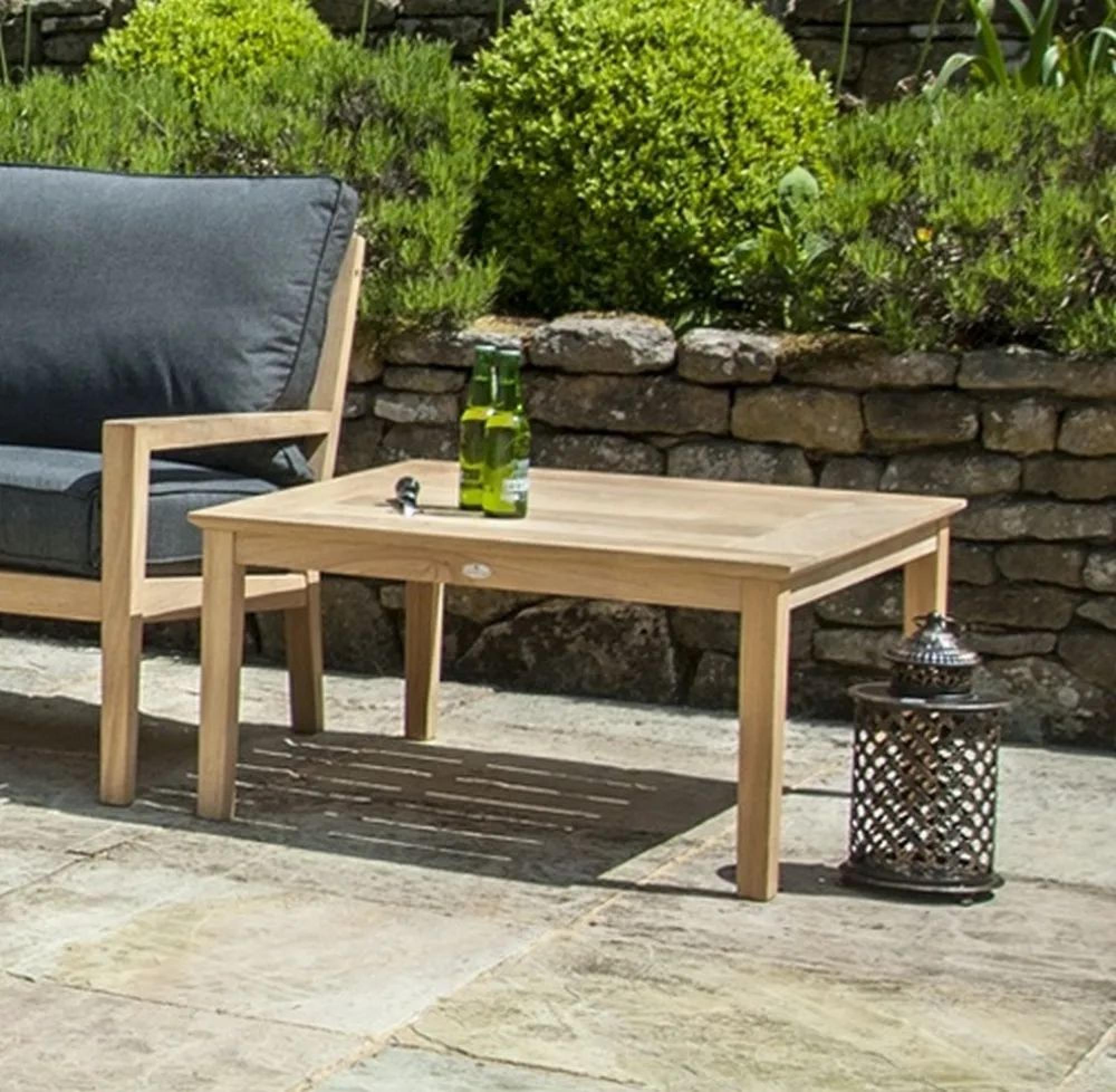 Roble Wood Square Garden Side Table