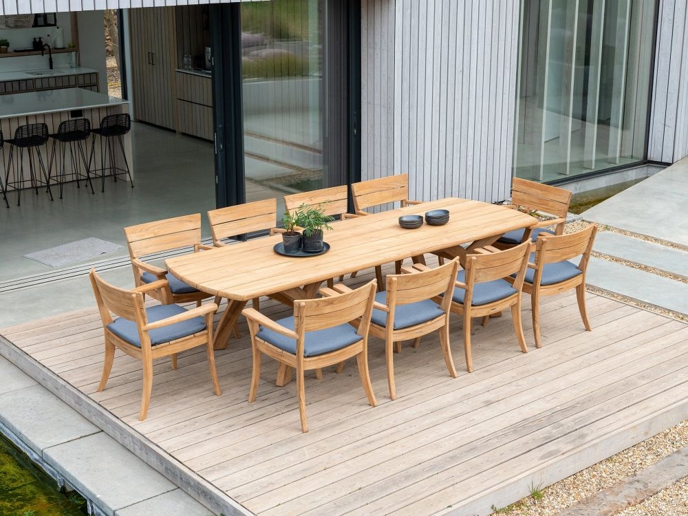 Sorrento Garden Dining Table - 12 Seater - 300cm - Teak Wood