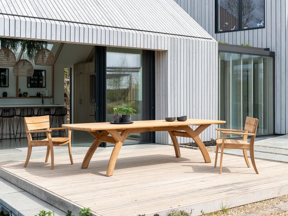 Sorrento Garden Dining Table - 12 Seater - 300cm - Teak Wood