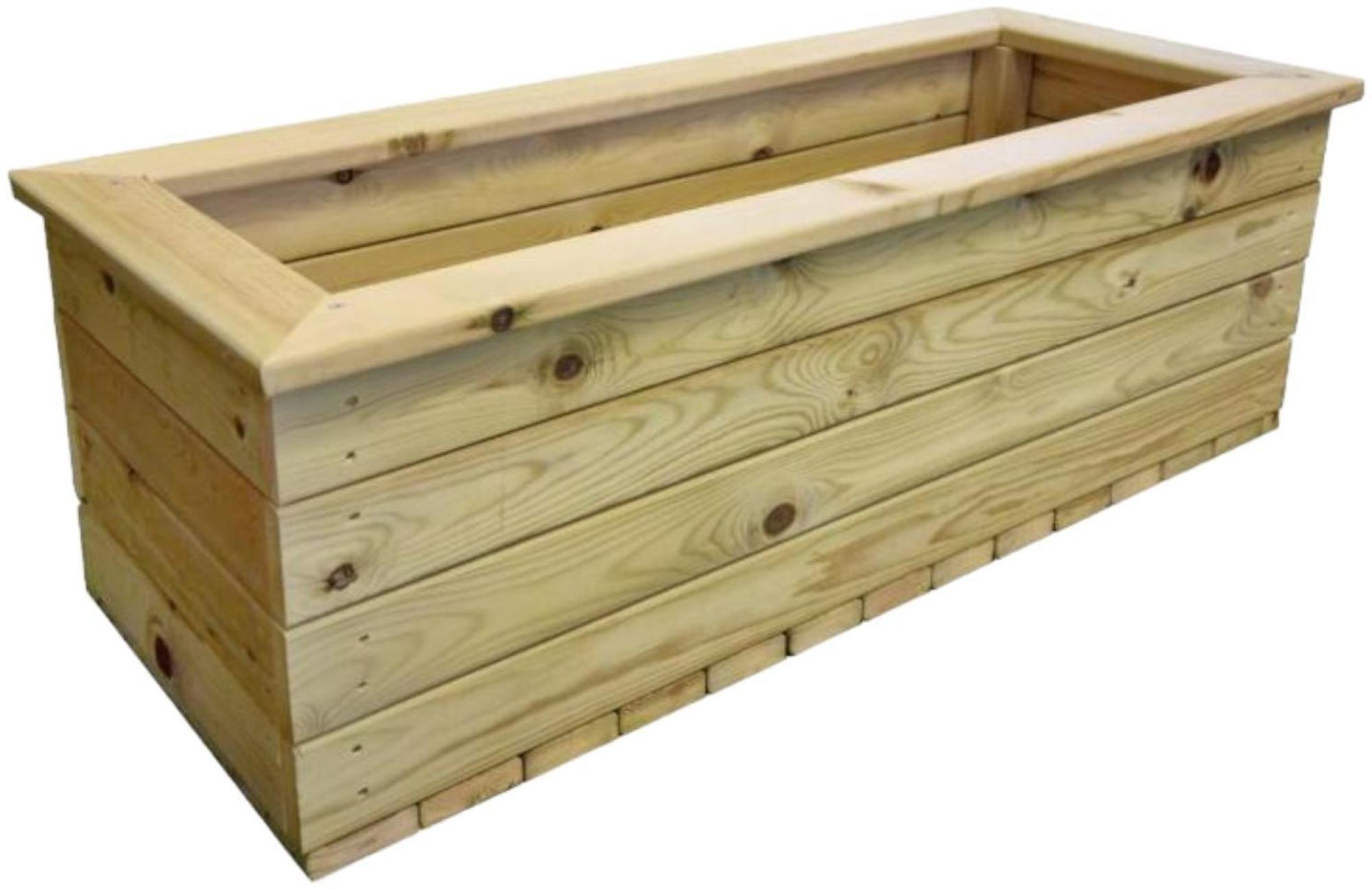 Deluxe Timber Wood Trough Garden Large Planter