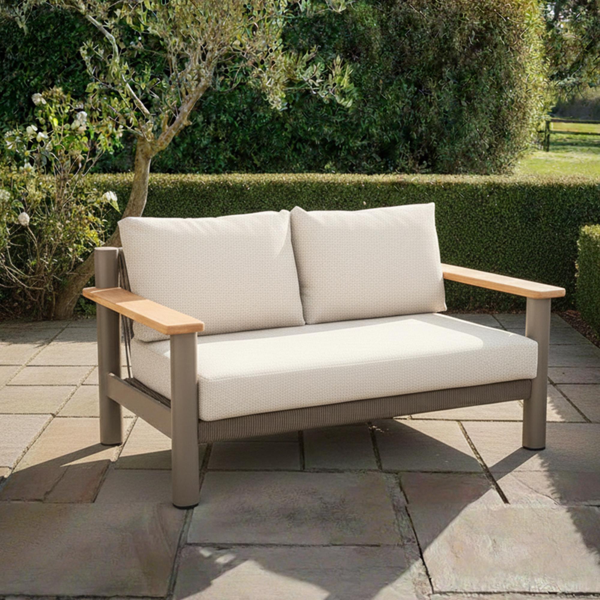 Sicily Garden Sofa - 2 Seater - Cafe Latte