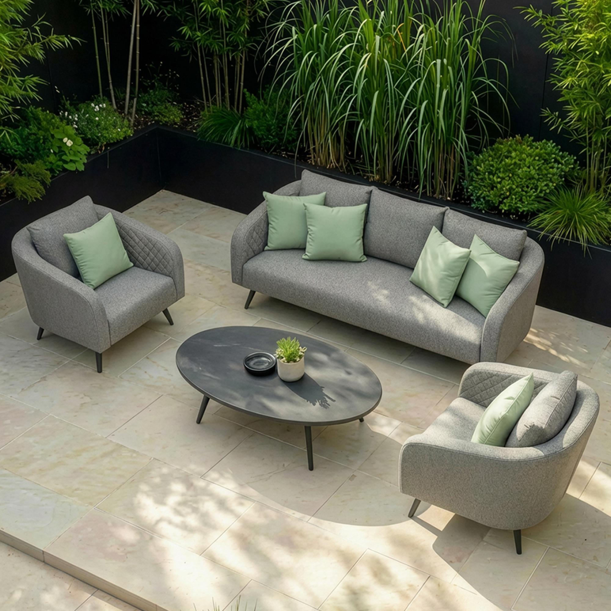 Ambition Garden Sofa Set - 3 Seater - Zinc Grey