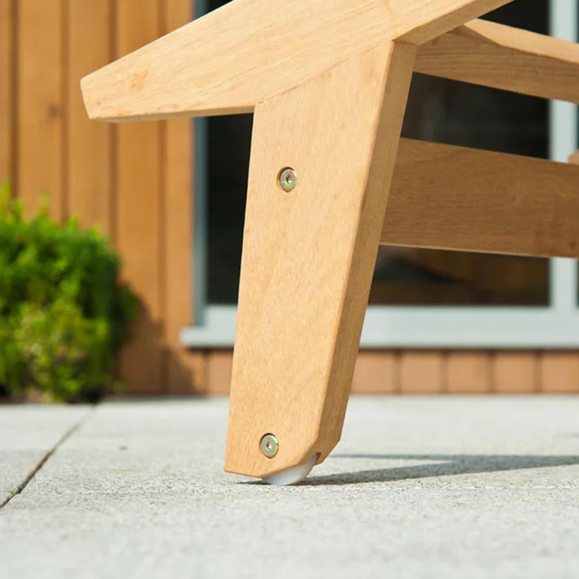 Roble Wood Garden Adjustable Sunbed