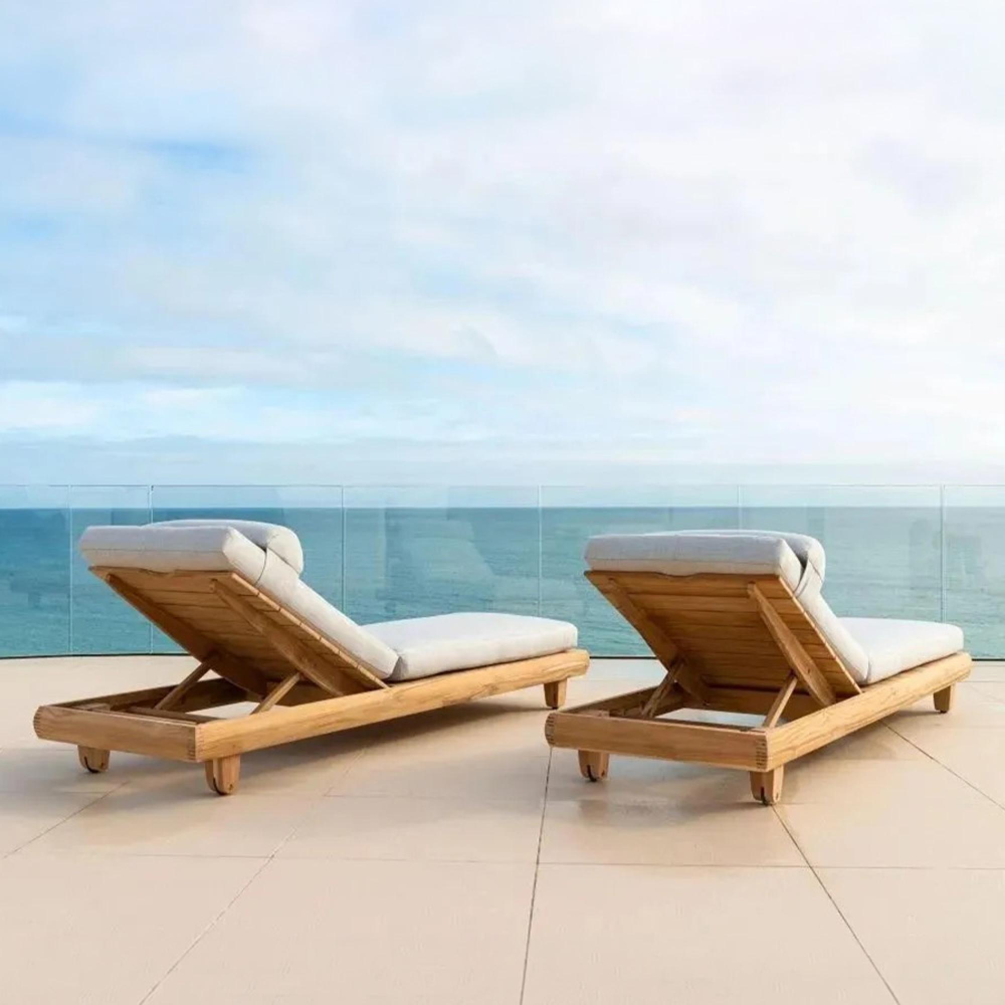 Sorrento Garden Adjustable Sunbed - Teak Wood