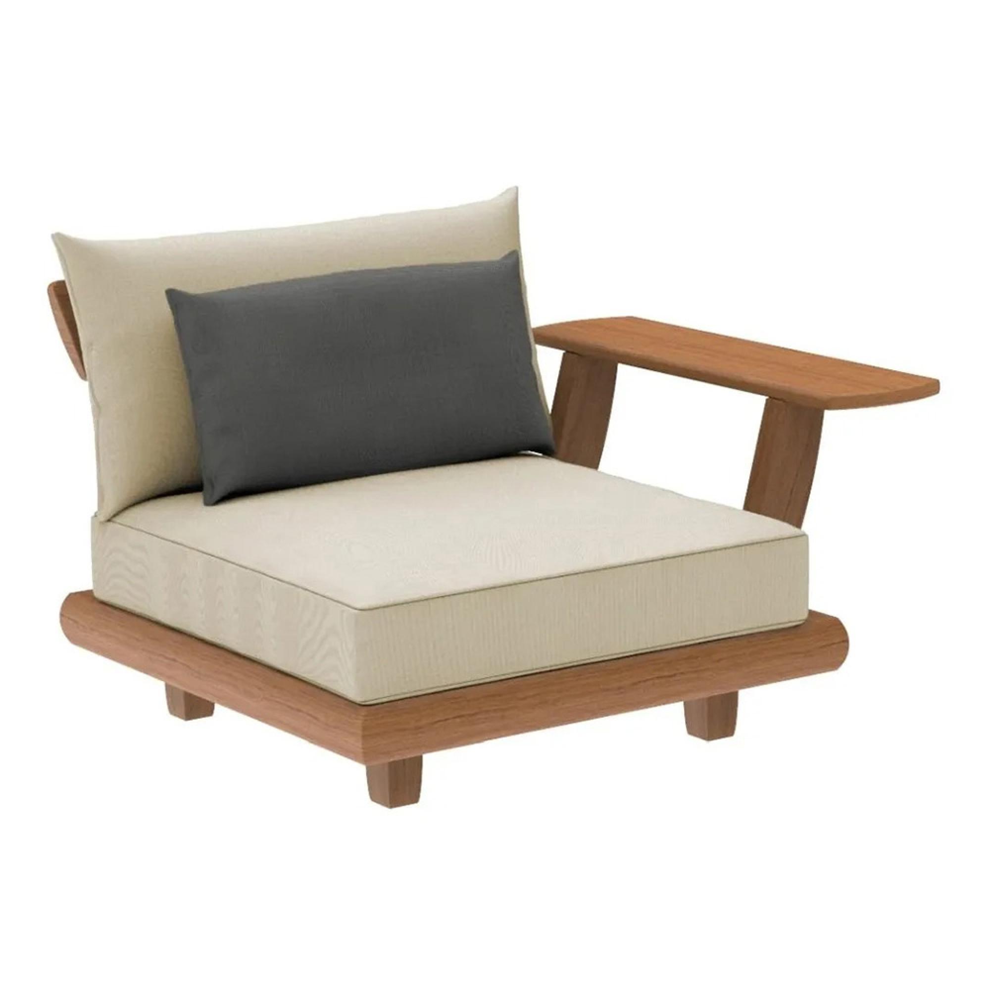 Sorrento Garden Mid Module - with Arm Rest - Teak Wood