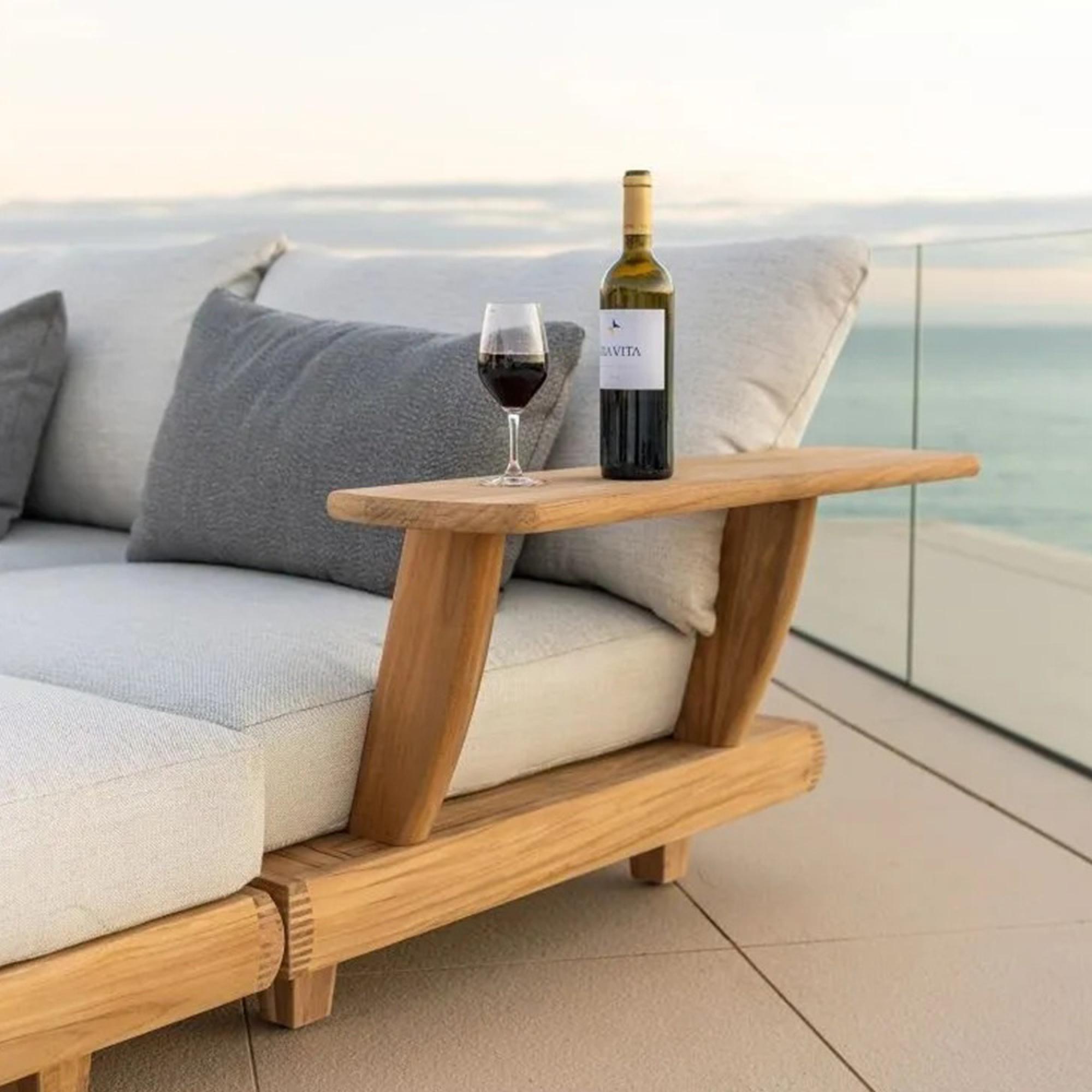 Sorrento Garden Mid Module - with Arm Rest - Teak Wood