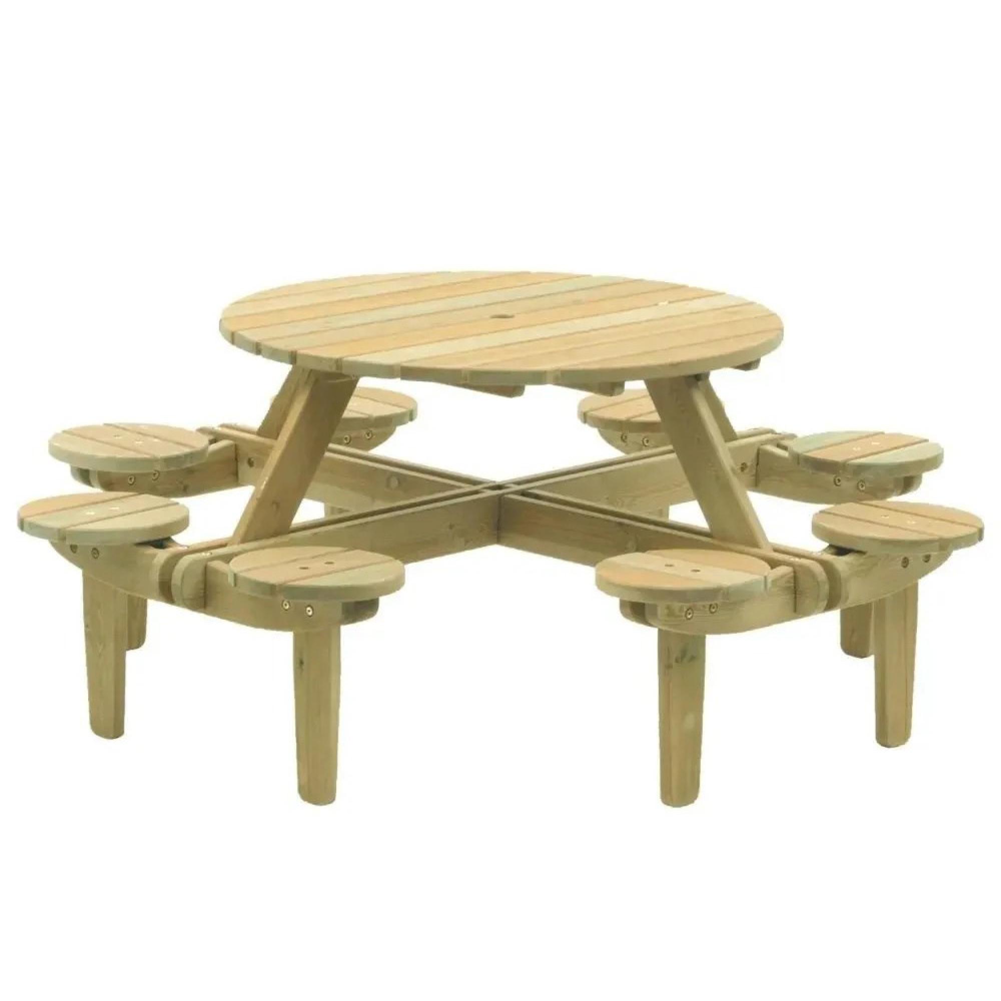 Pine Gleneagles Garden Dining Table - 8 Seater - 188cm