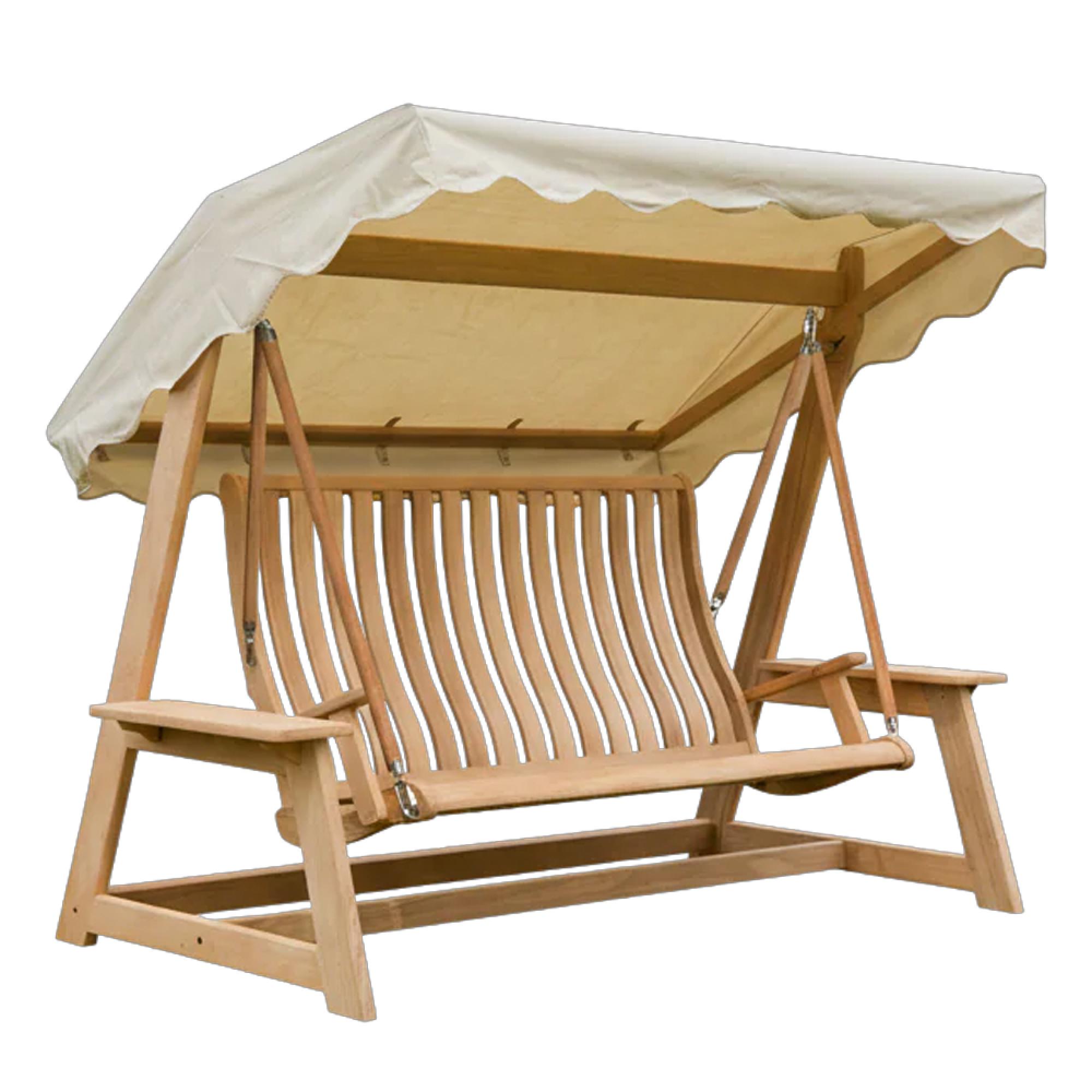 Roble Bengal Swing Seat - with Ecru Canopy