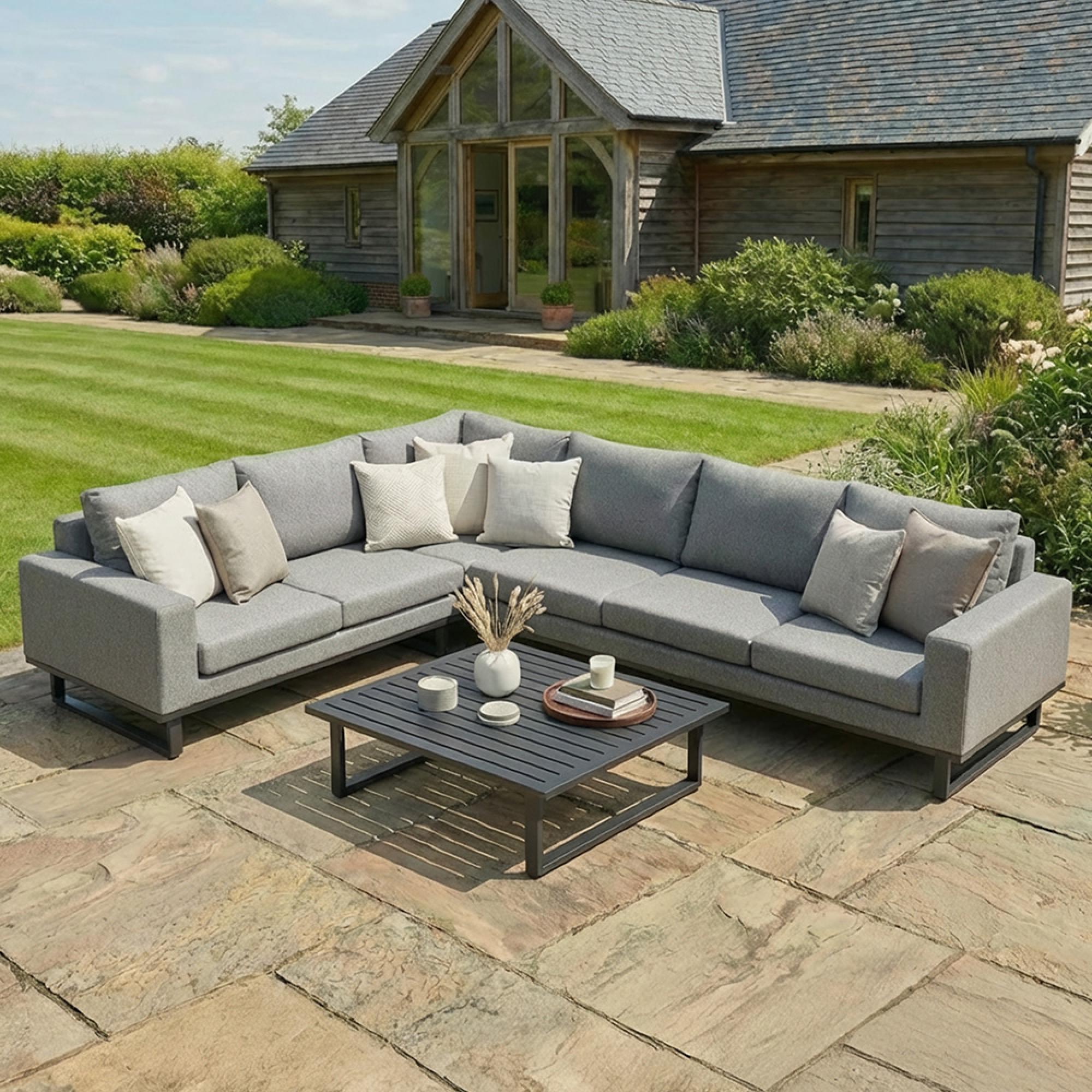 Ethos Garden Large Corner Sofa - Zinc Grey