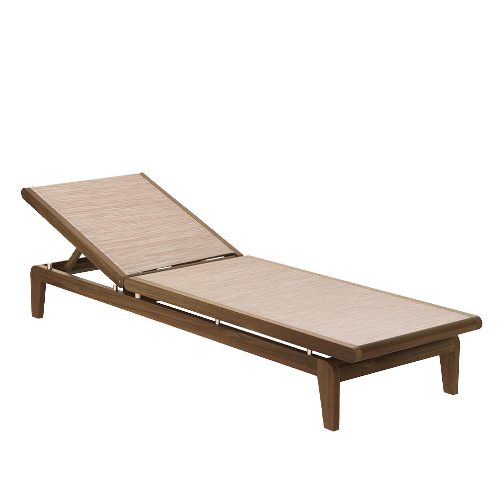 Bolney Adjustable Sling Sunbed - Garden - Acacia Wood
