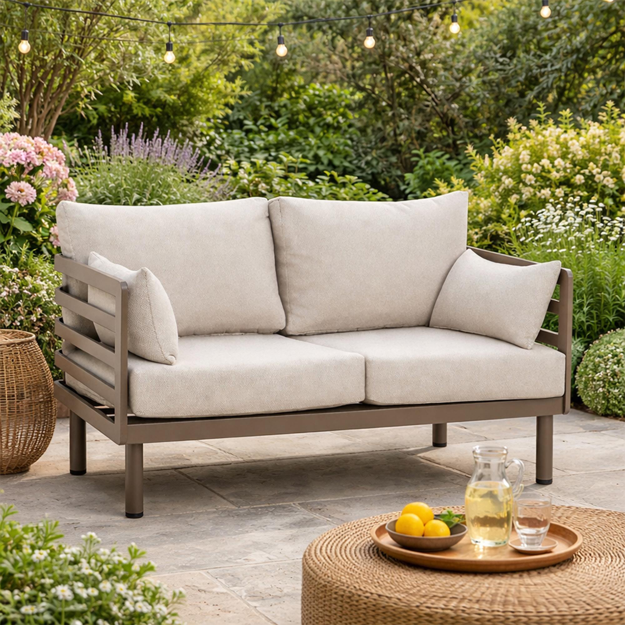 Metro Garden Sofa - 2 Seater - Cafe