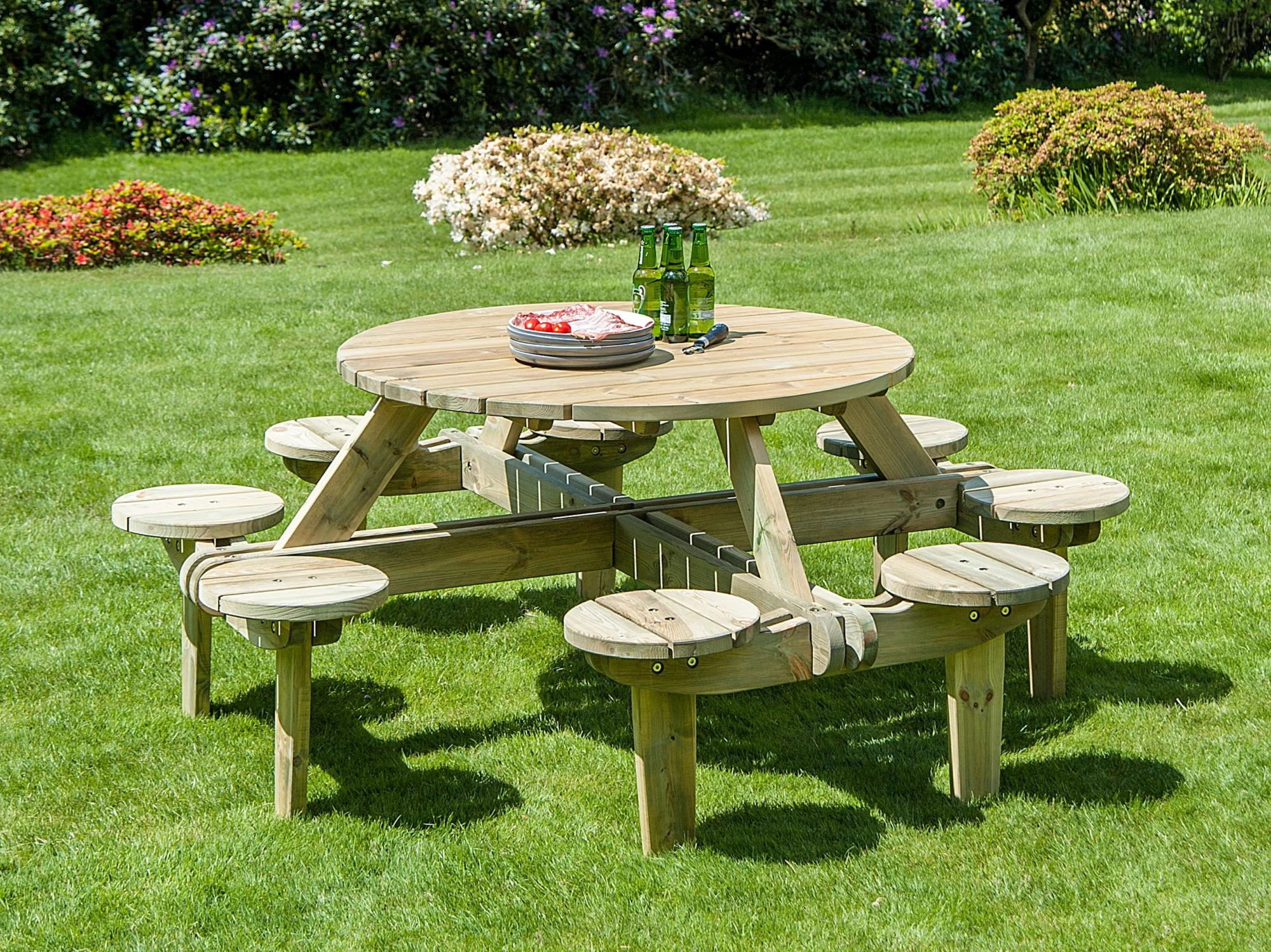 Pine Gleneagles Garden Dining Table - 8 Seater - 188cm