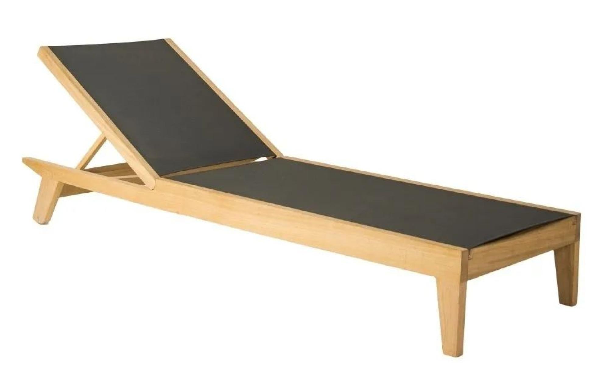 Roble Wood Garden Adjustable Sling Sunbed