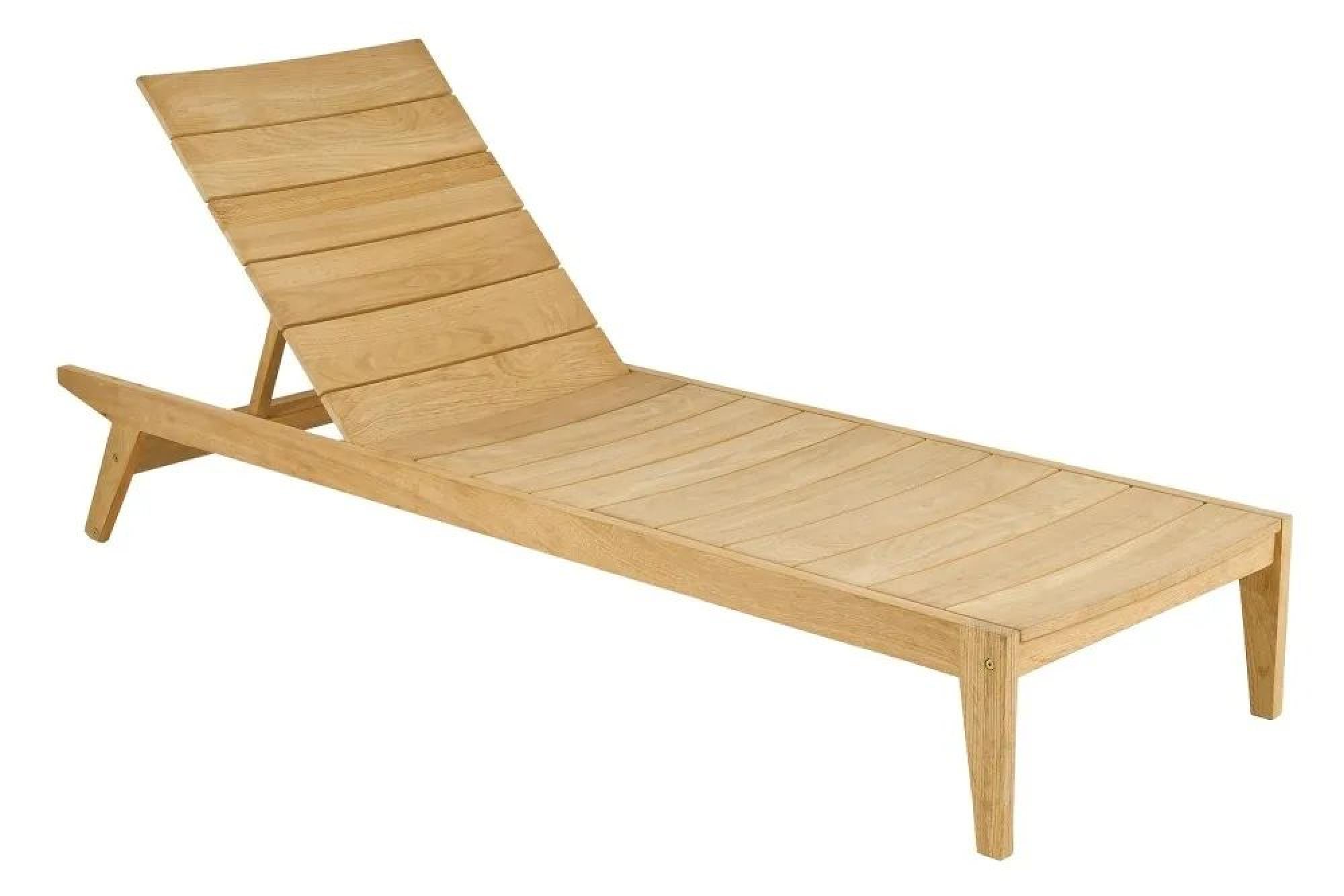 Roble Wood Garden Adjustable Sunbed