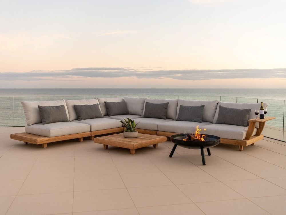Sorrento Garden Mid Module - with Arm Rest - Teak Wood