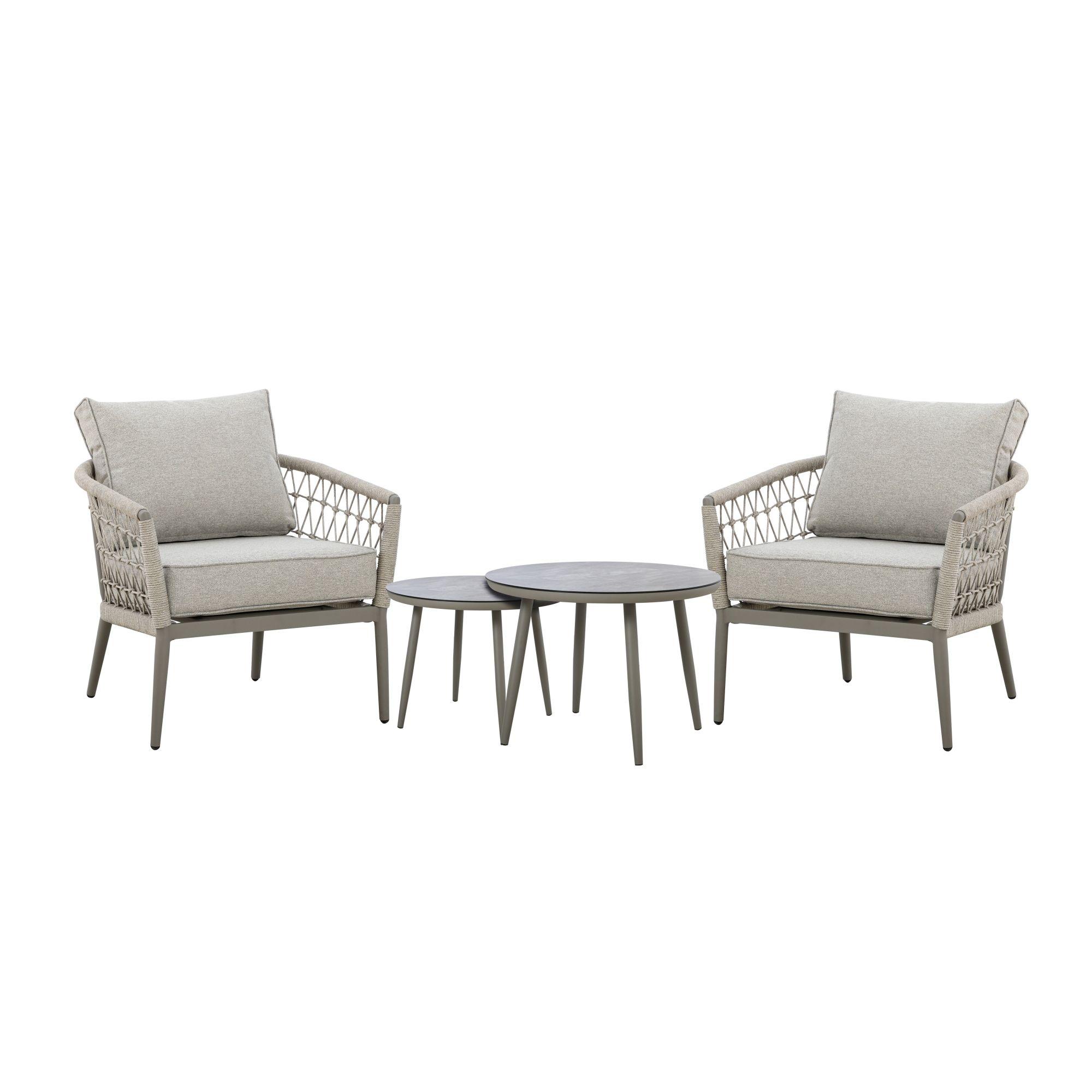 Monaco Garden Lounge Set - Cool Linen