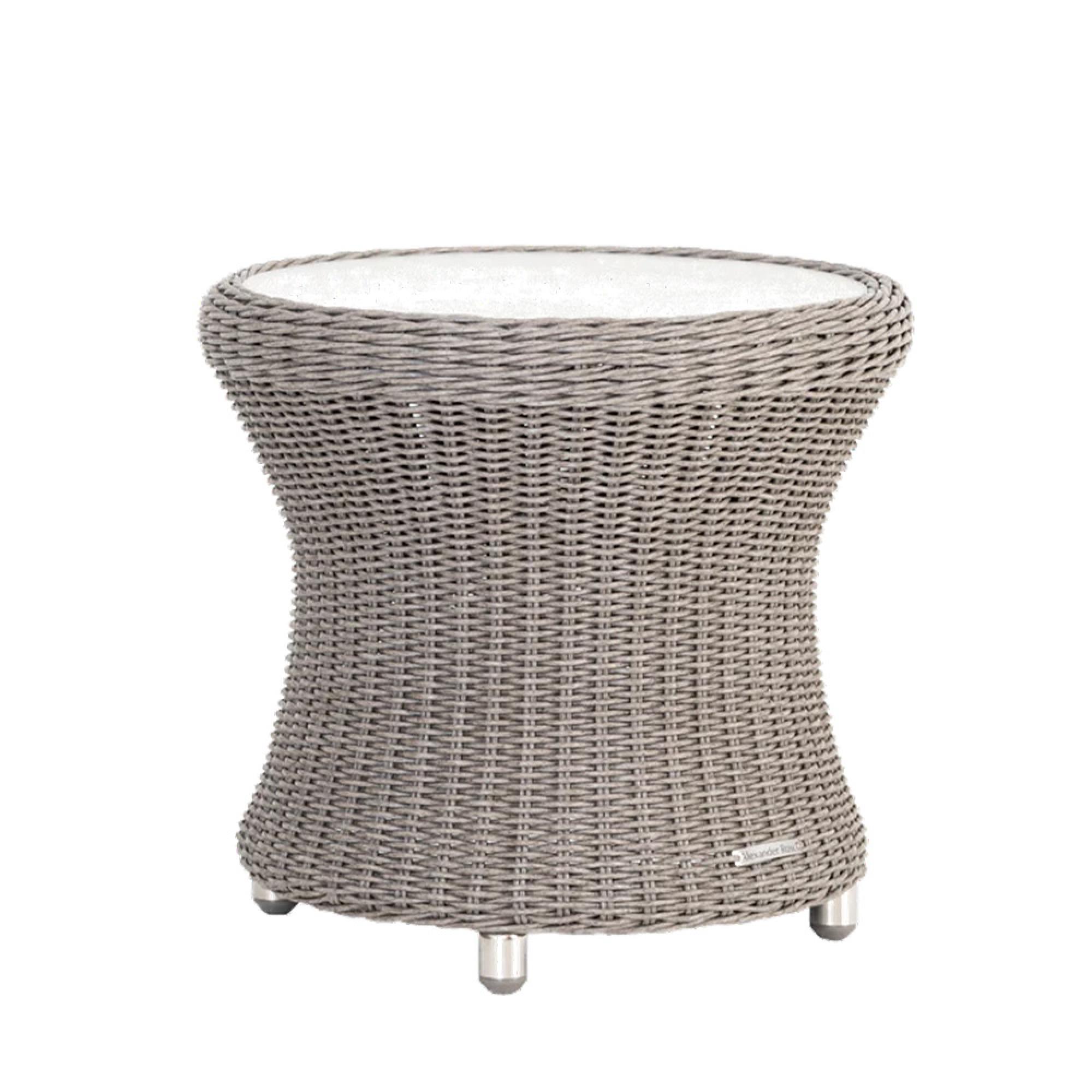 Hazelmere Round Side Table - Garden - Grey Weave