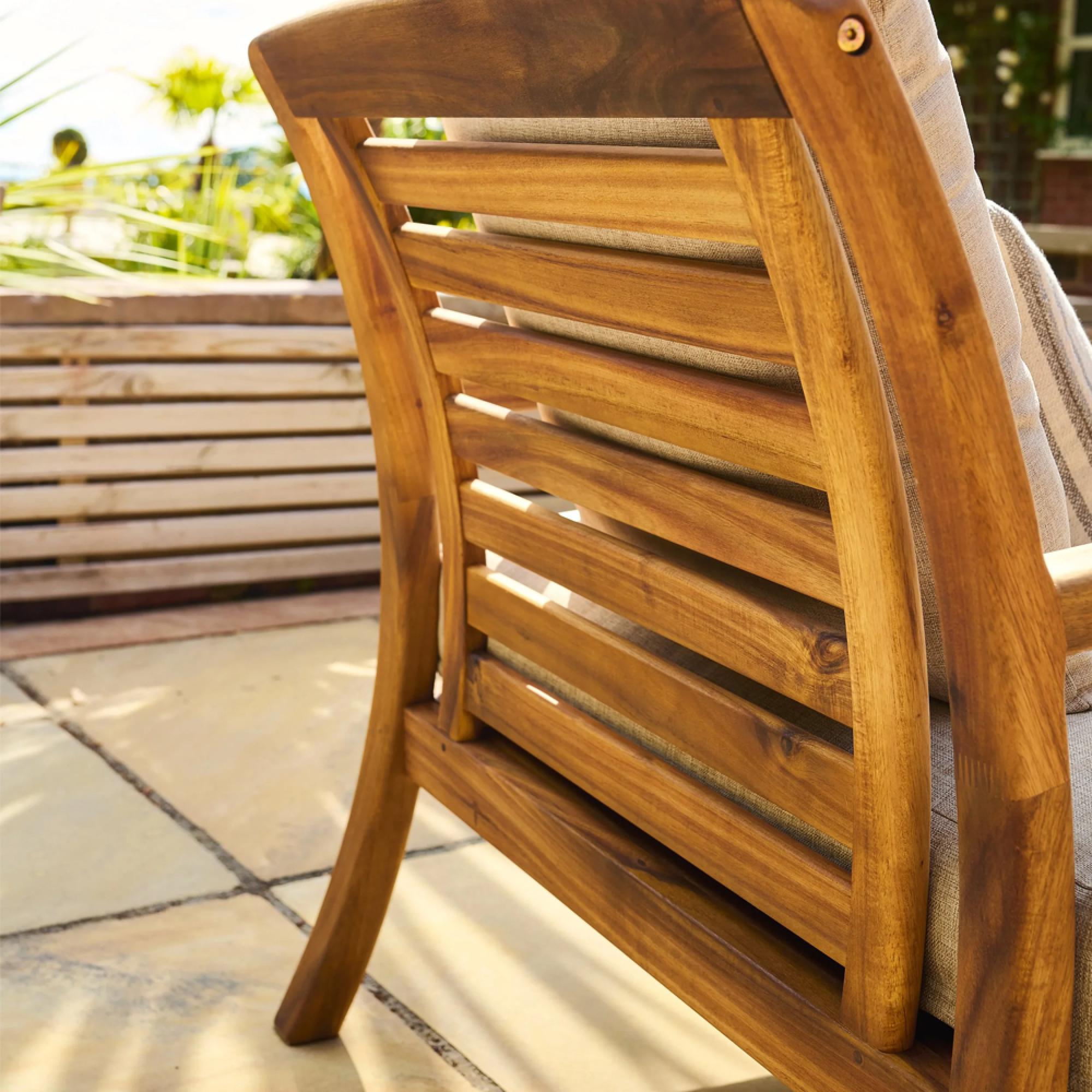 Cotswold Garden Lounge Armchair - Acacia Wood