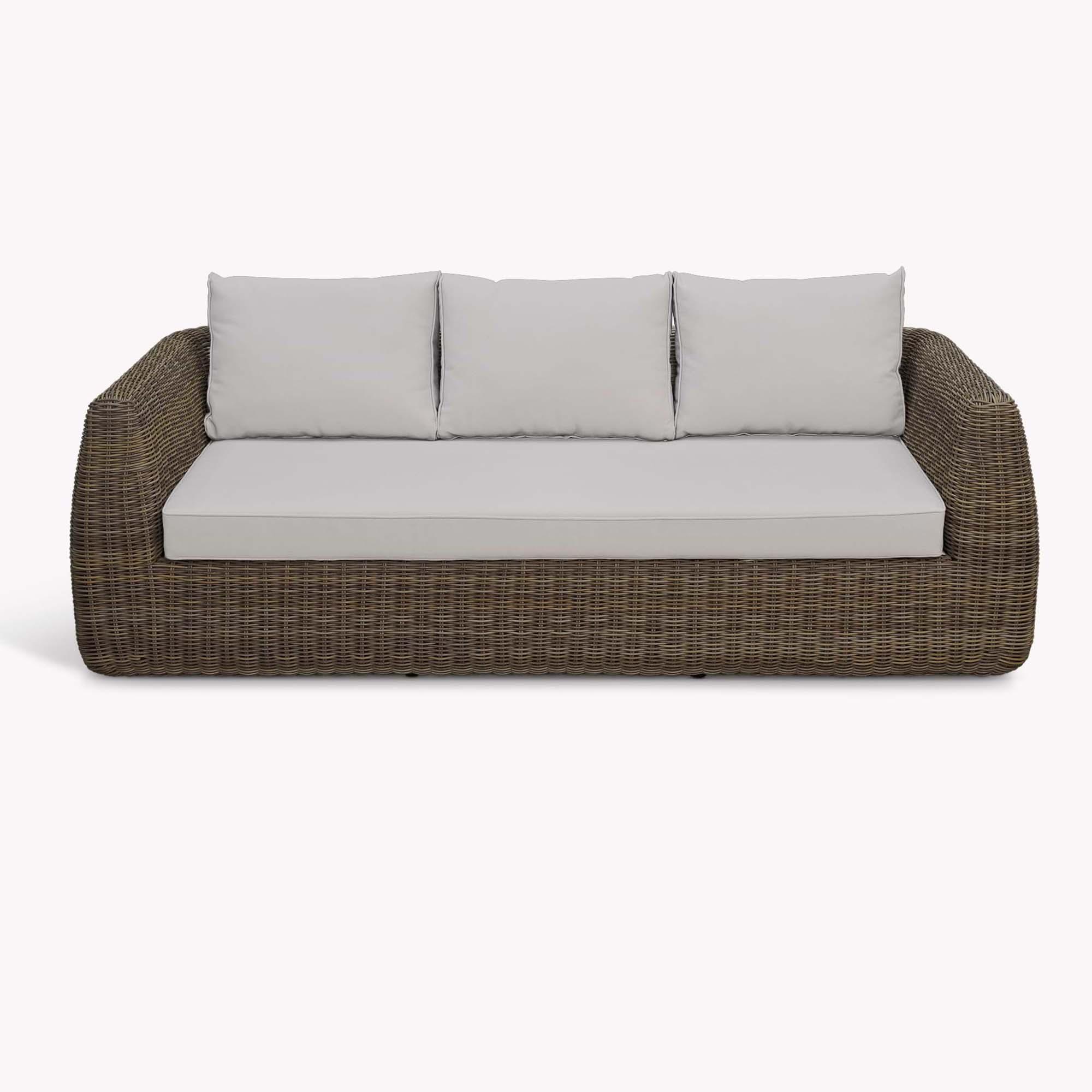 Skala Outdoor 3 Seater Sofa Dark Rattan