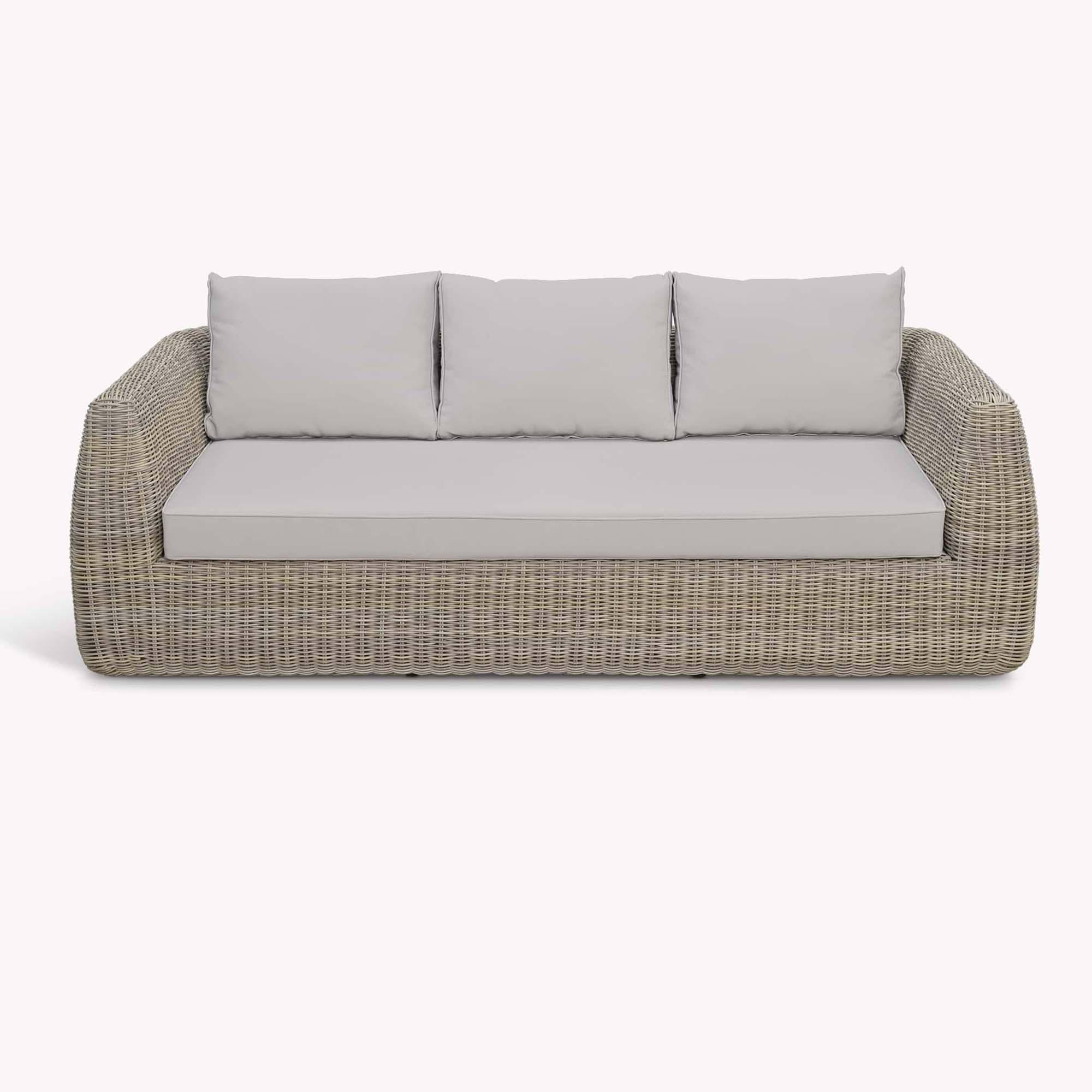 Skala Outdoor 3 Seater Sofa Light Rattan