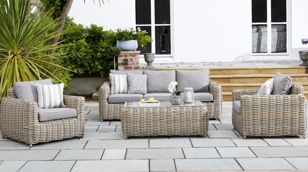 Wembley Rattan Outdoor 3 Seater Sofa Set