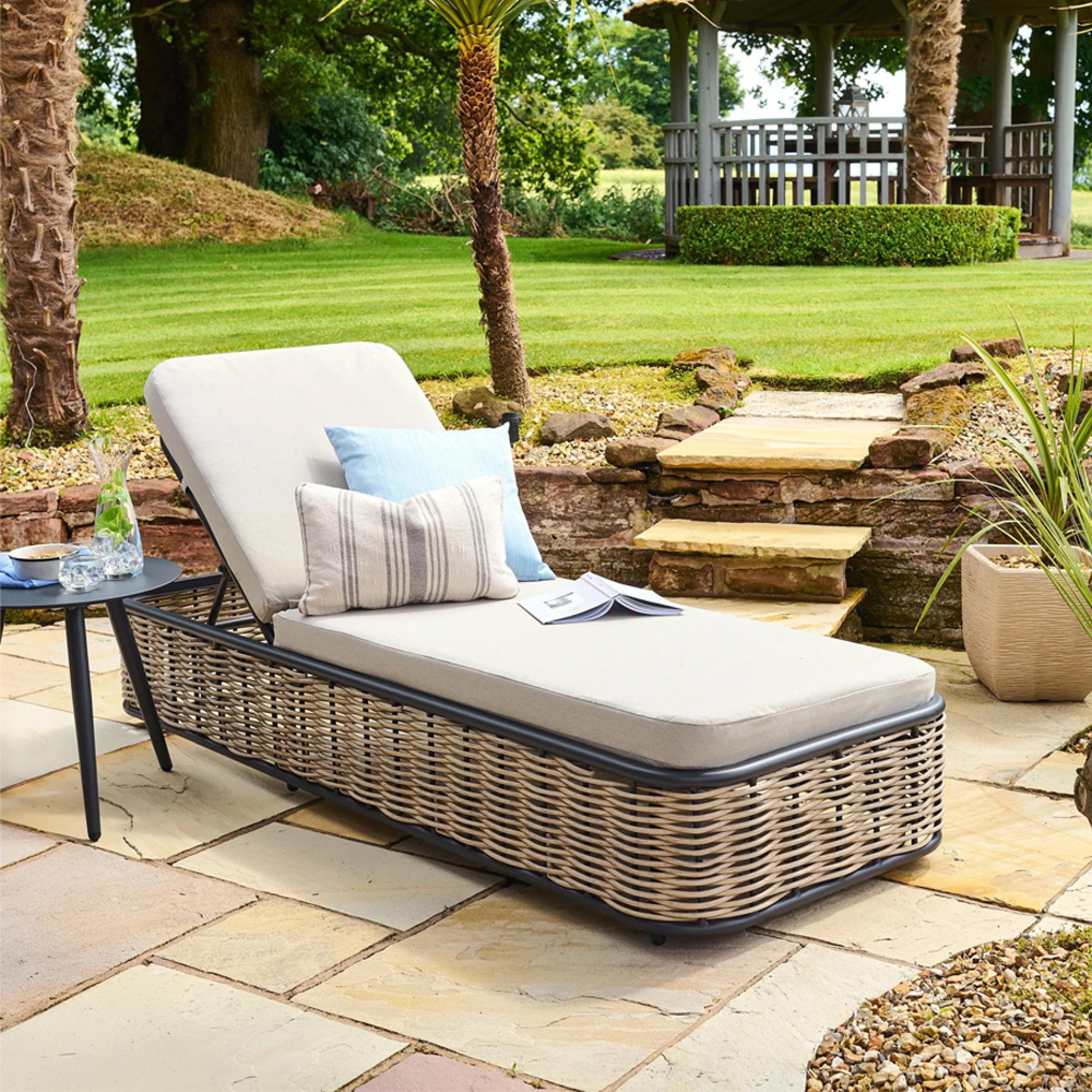 Pavilion Sunlounger - Rattan