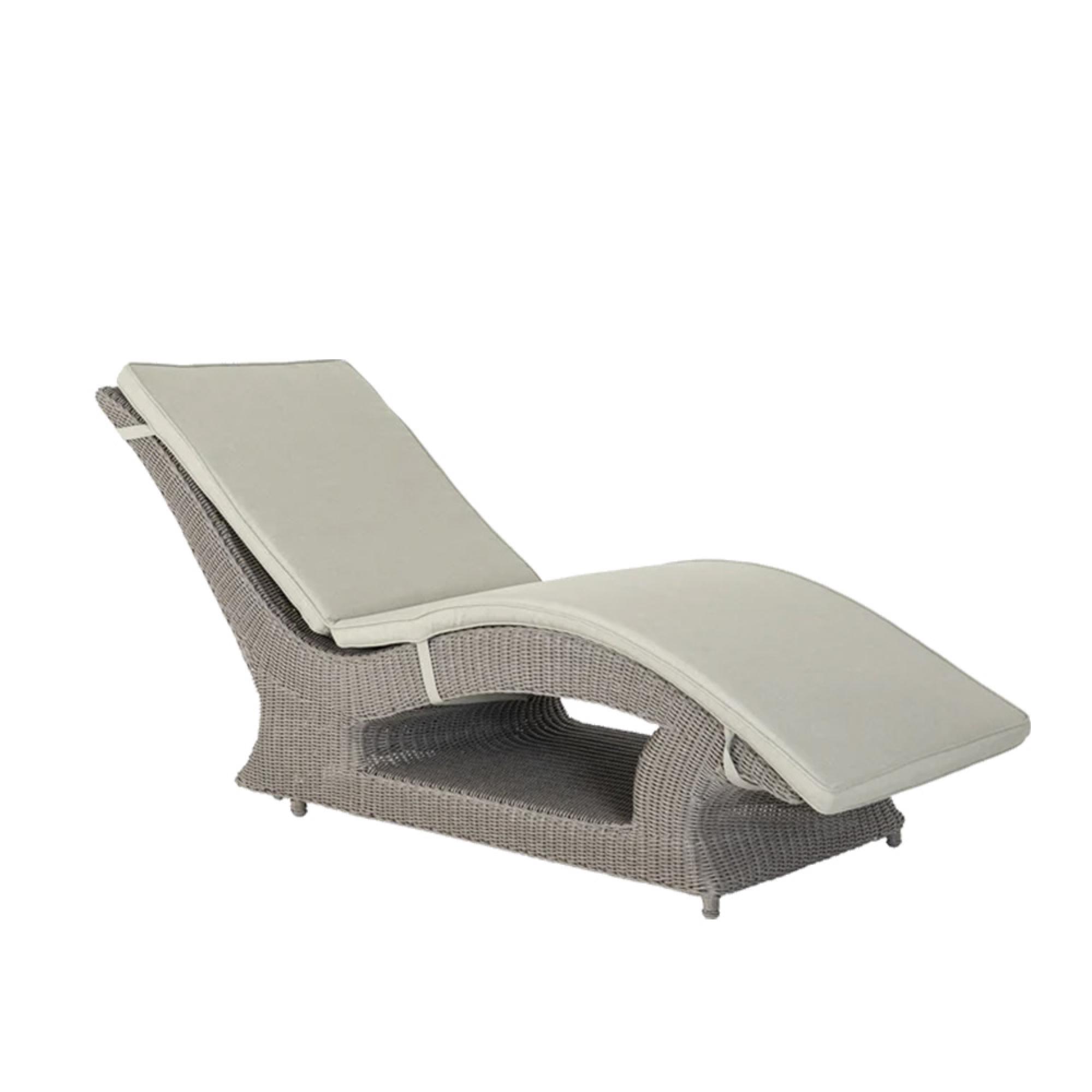 Hazelmere Fixed Sunbed - Garden - Grey Weave