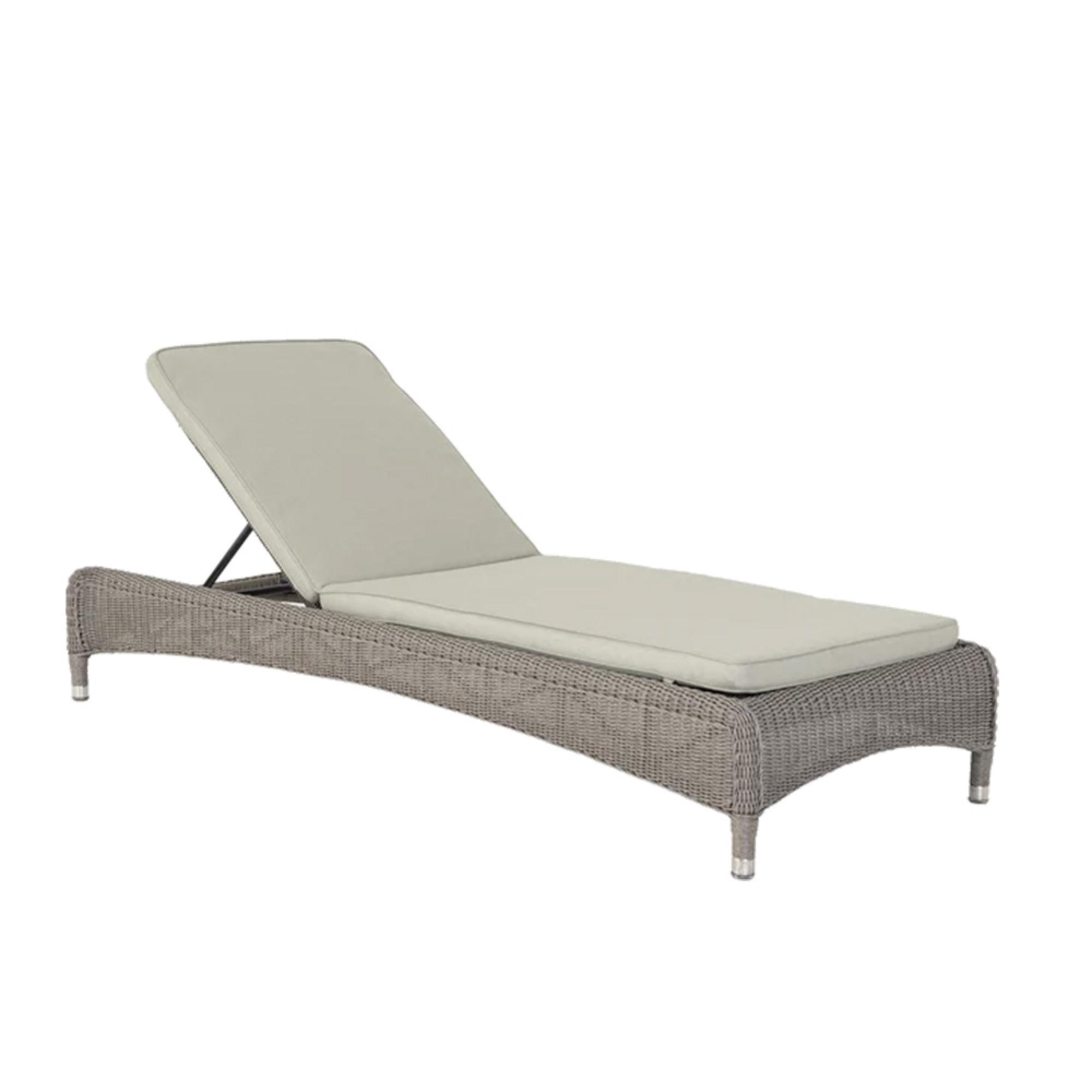 Hazelmere Stacking Sunbed - Fixed - Garden - Grey Weave