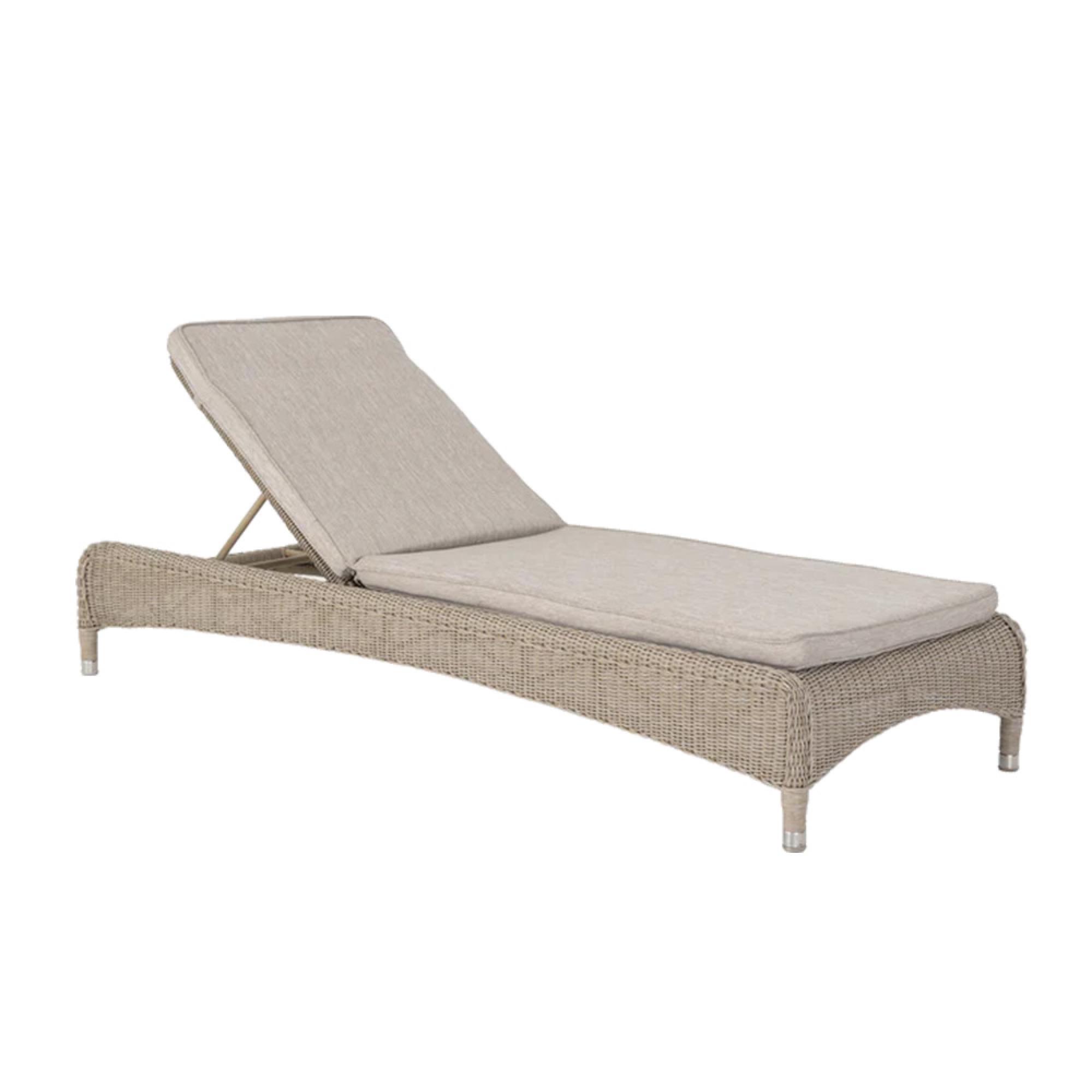 Hazelmere Stacking Sunbed - Fixed - Garden - Natural Weave