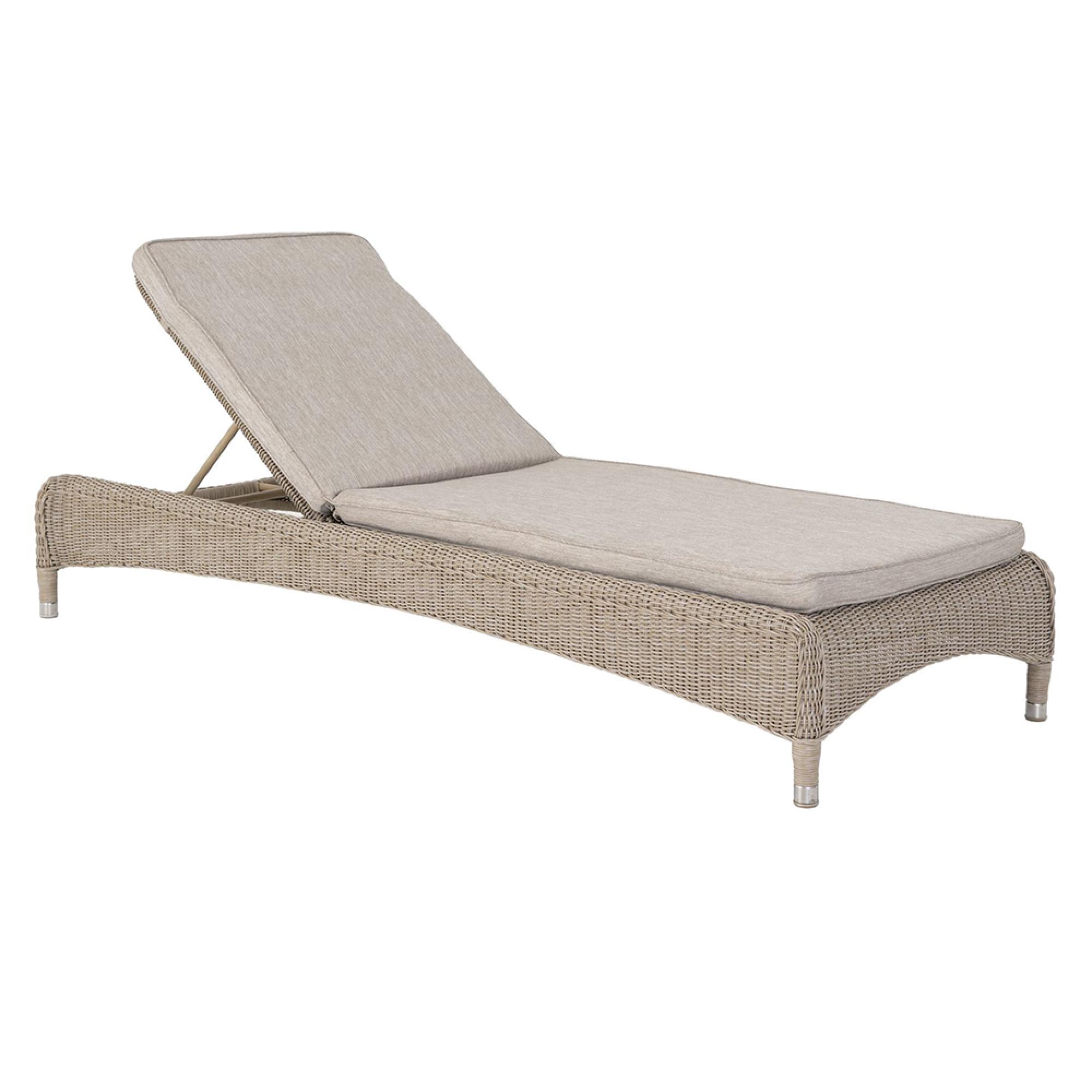 Hazelmere Stacking Sunbed - Fixed - Garden - Natural Weave