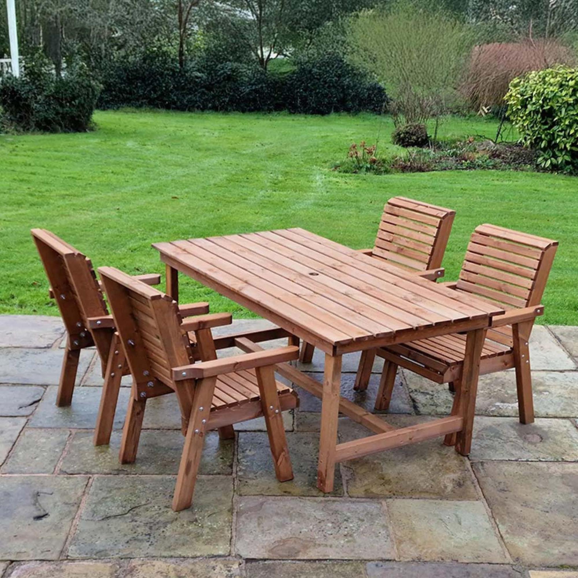 Churnet Valley Redwood 4 Seater Garden Dining Set