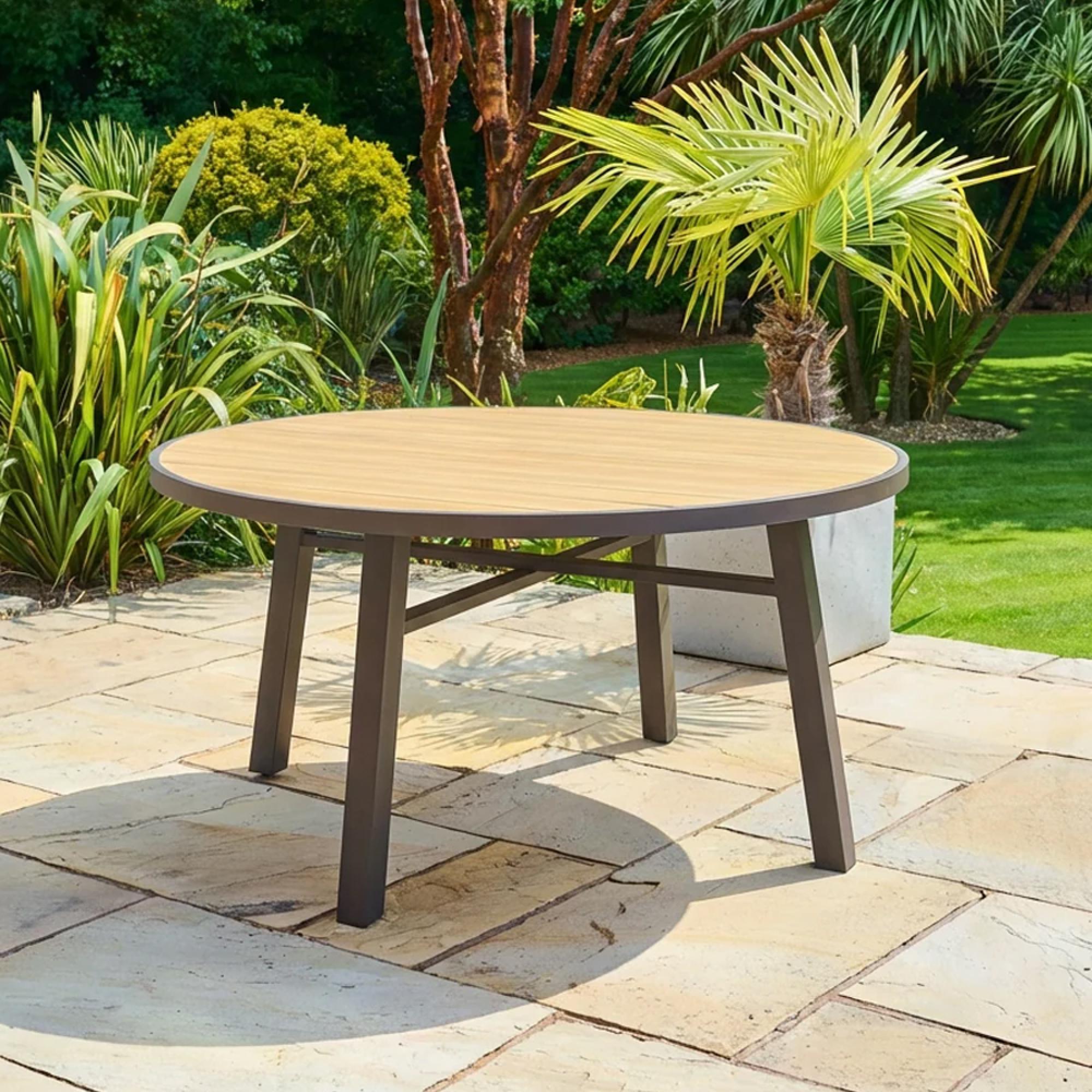 Bali Garden Round Dining Set - 4 Seater - 150cm - 4 Chairs