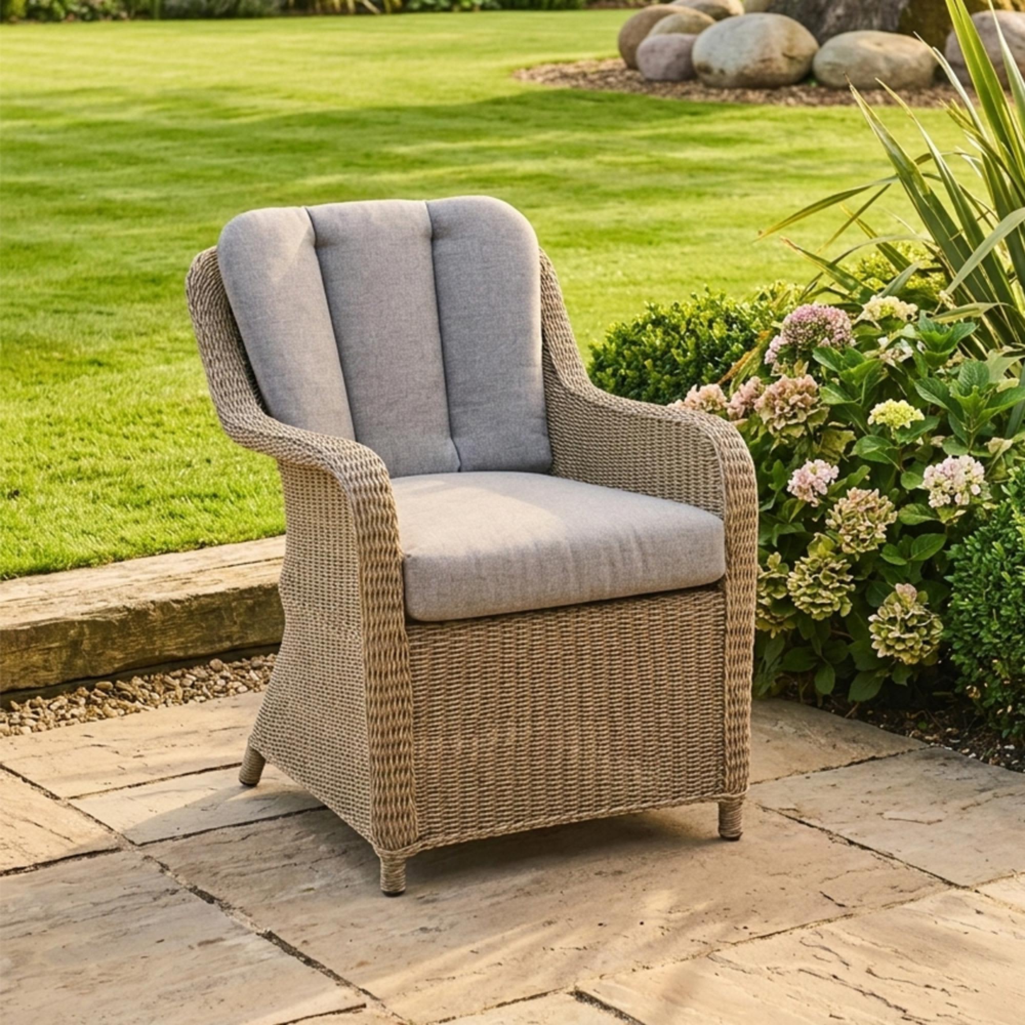 Arlington Round Dining Set - 6 Seater - 150cm - Luxury Rattan - 6 Chairs