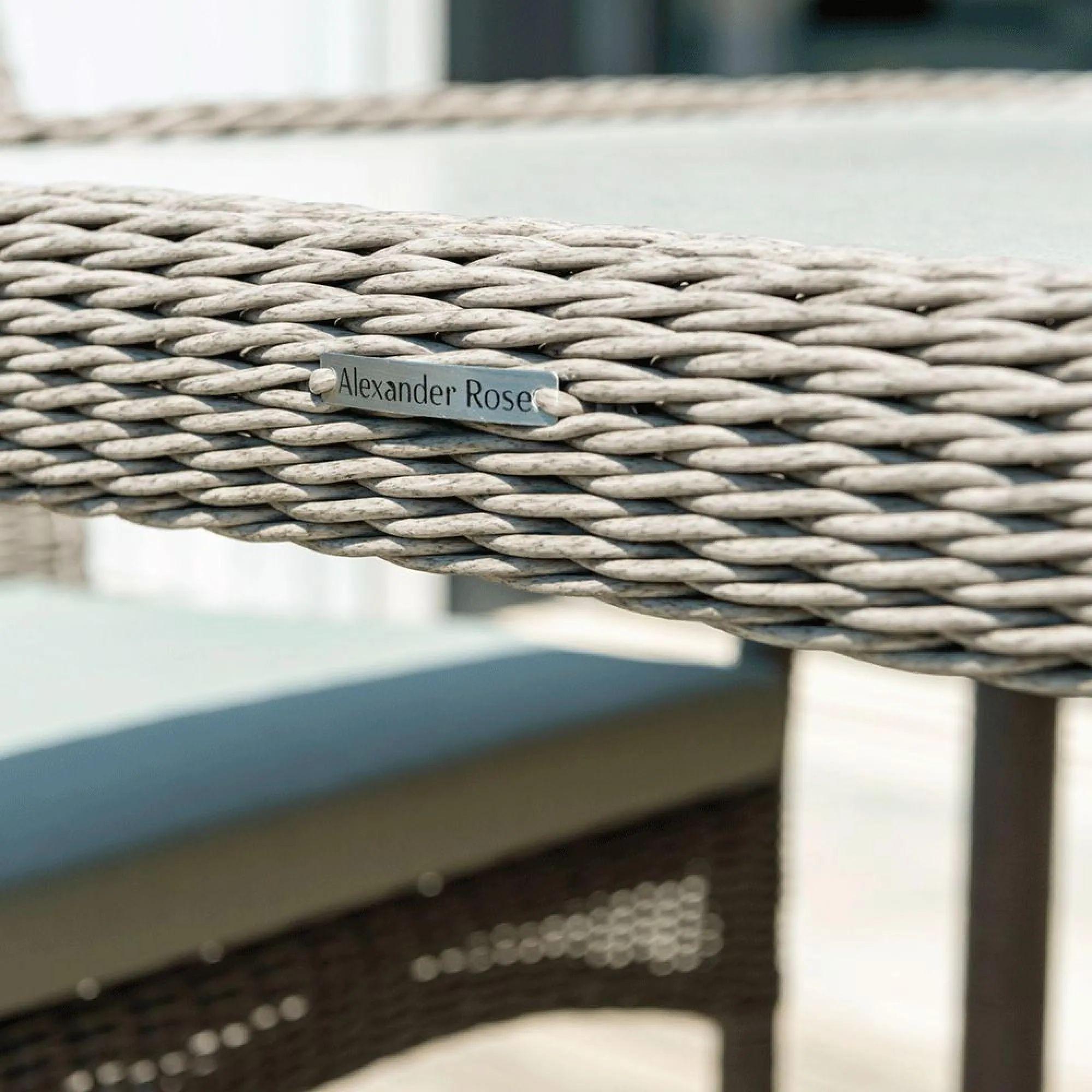 Hazelmere Square Dining Table - 4 Seater - 80cm - Garden - Grey Weave