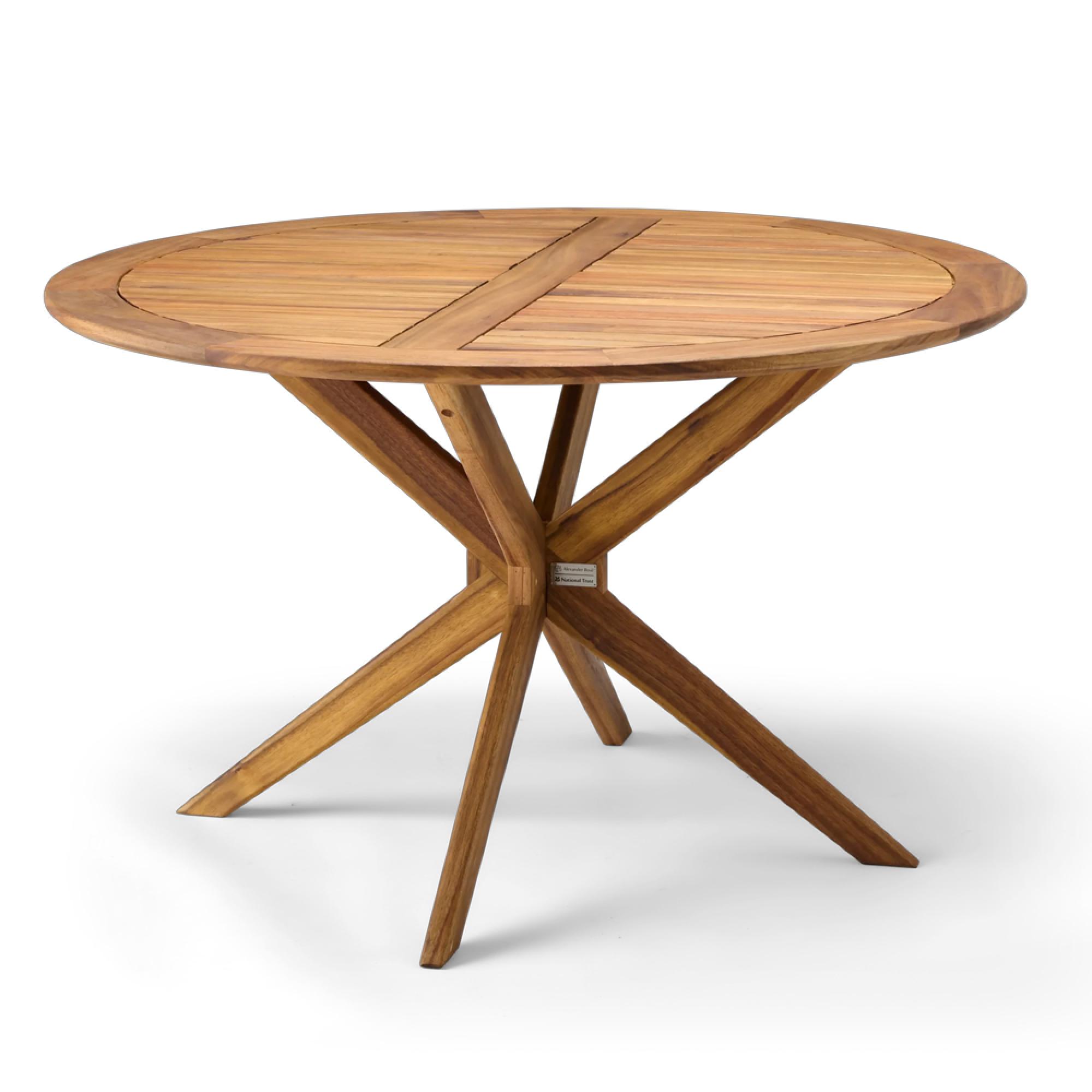 Cotswold Garden Dining Table - 4 Seater - 125cm - Round - Acacia Wood