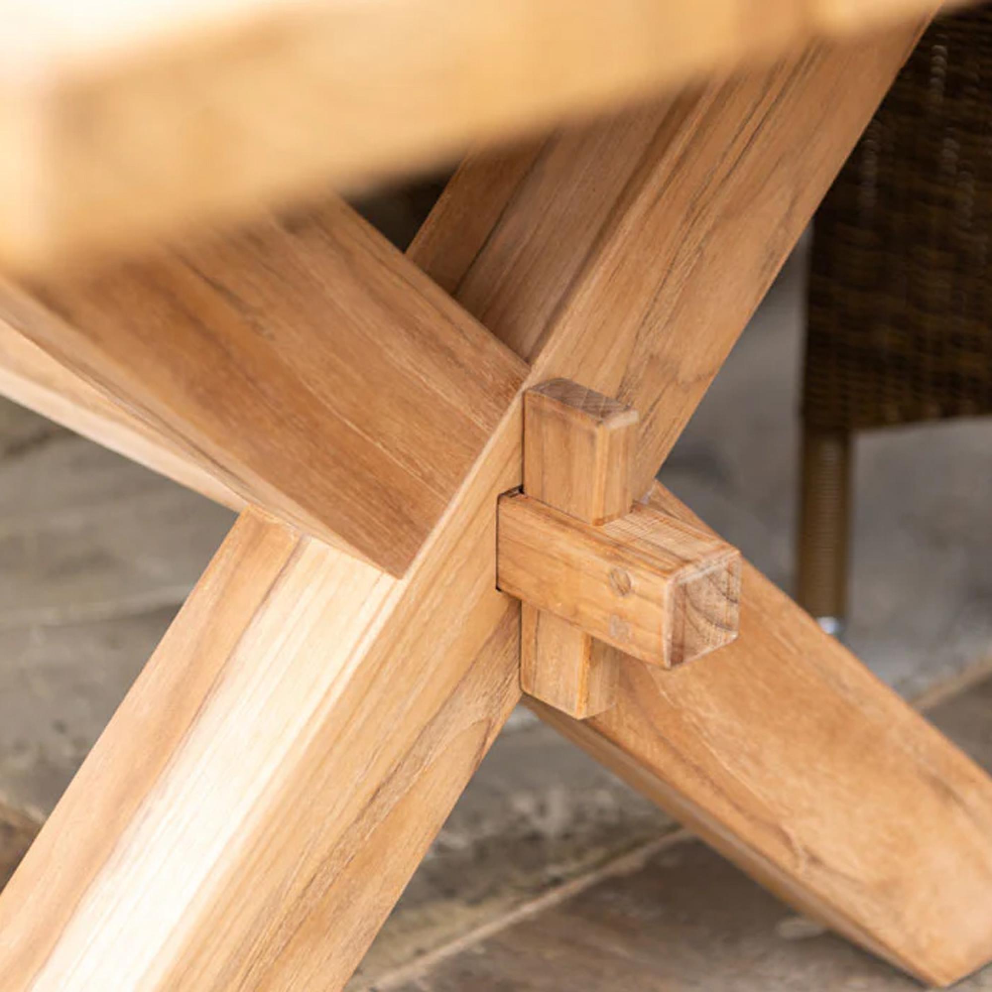 Plank Garden Dining Table - 8 Seater - 240cm - Teak Wood