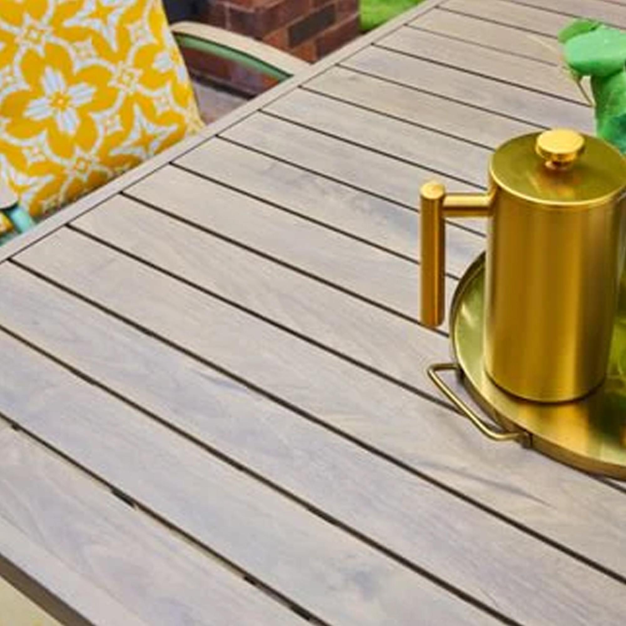 Bergen Garden Dining Table - 4 Seater - 110cm - Square - Green Metal