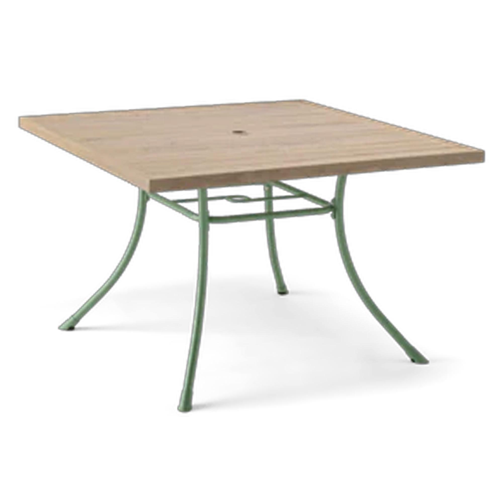 Bergen Garden Dining Table - 4 Seater - 110cm - Square - Green Metal