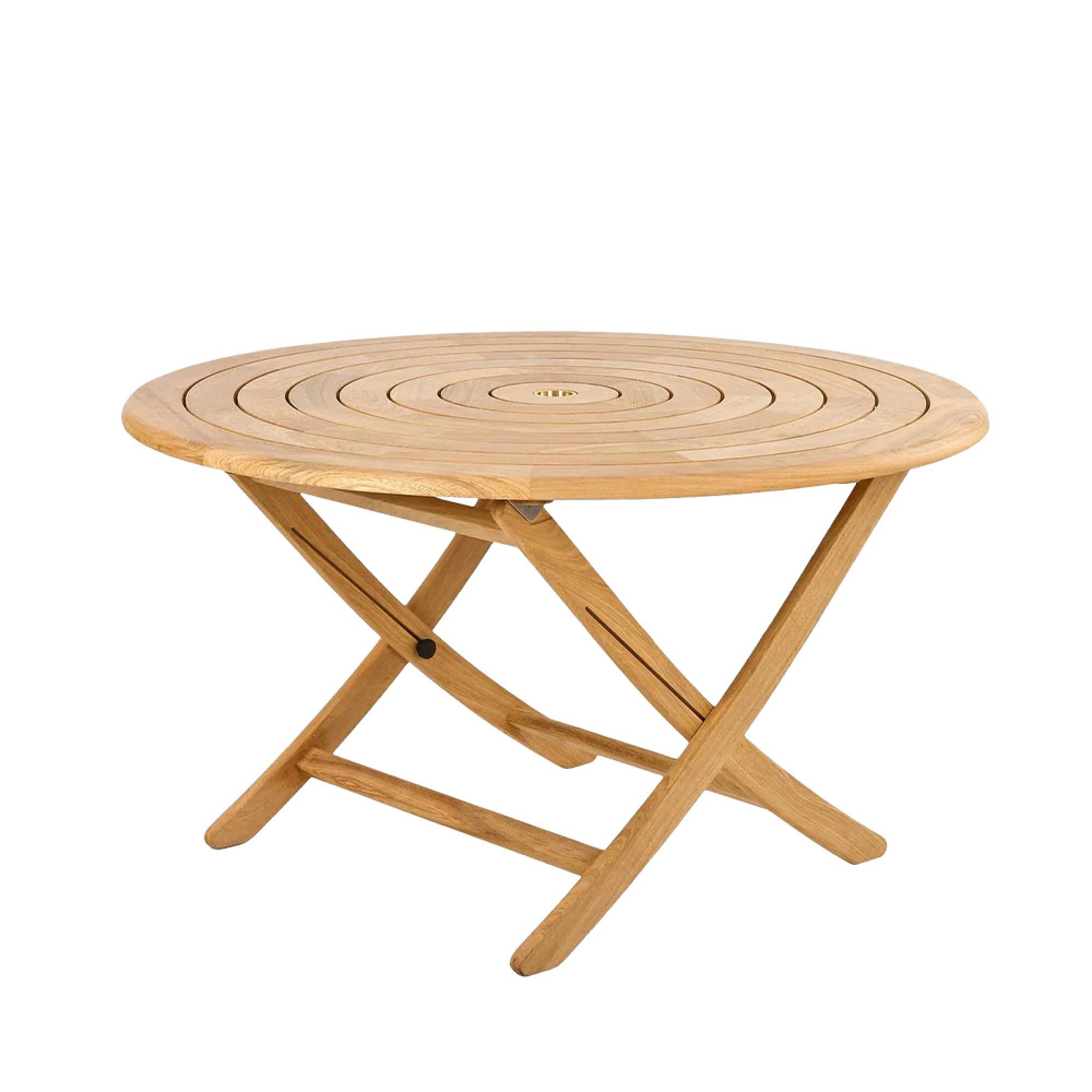 Roble Wood Garden Bengal Folding Dining Table - 4 Seater - 130cm