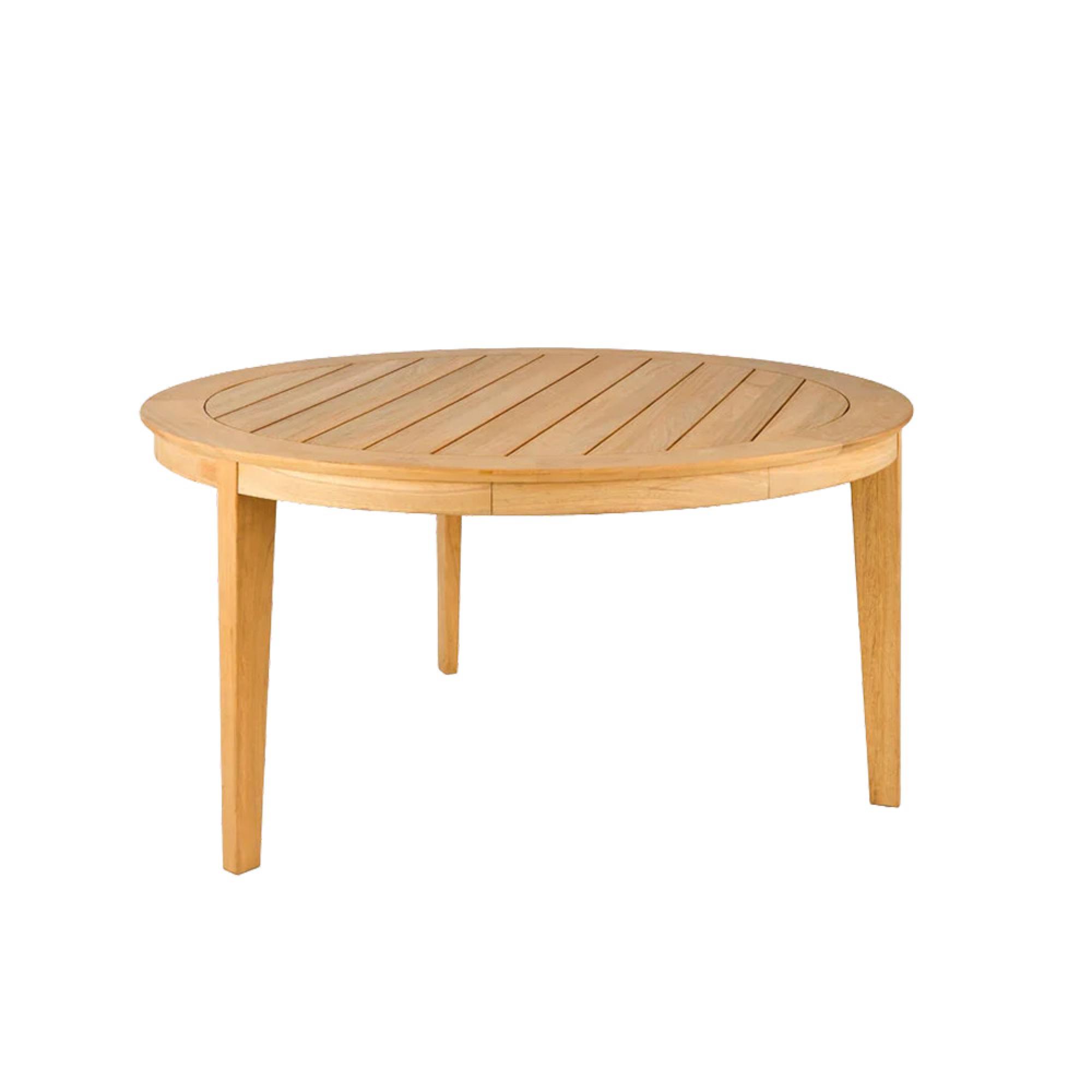 Roble Wood Round Garden Dining Table - 6 Seater - 160cm