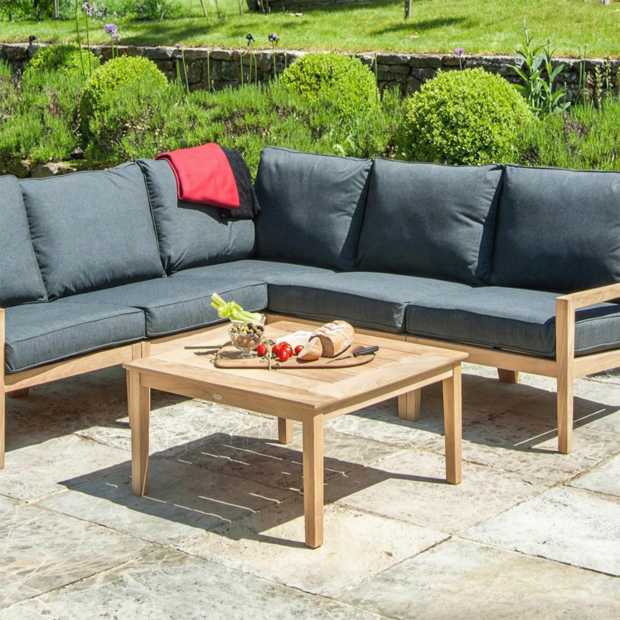 Roble Wood Square Garden Side Table