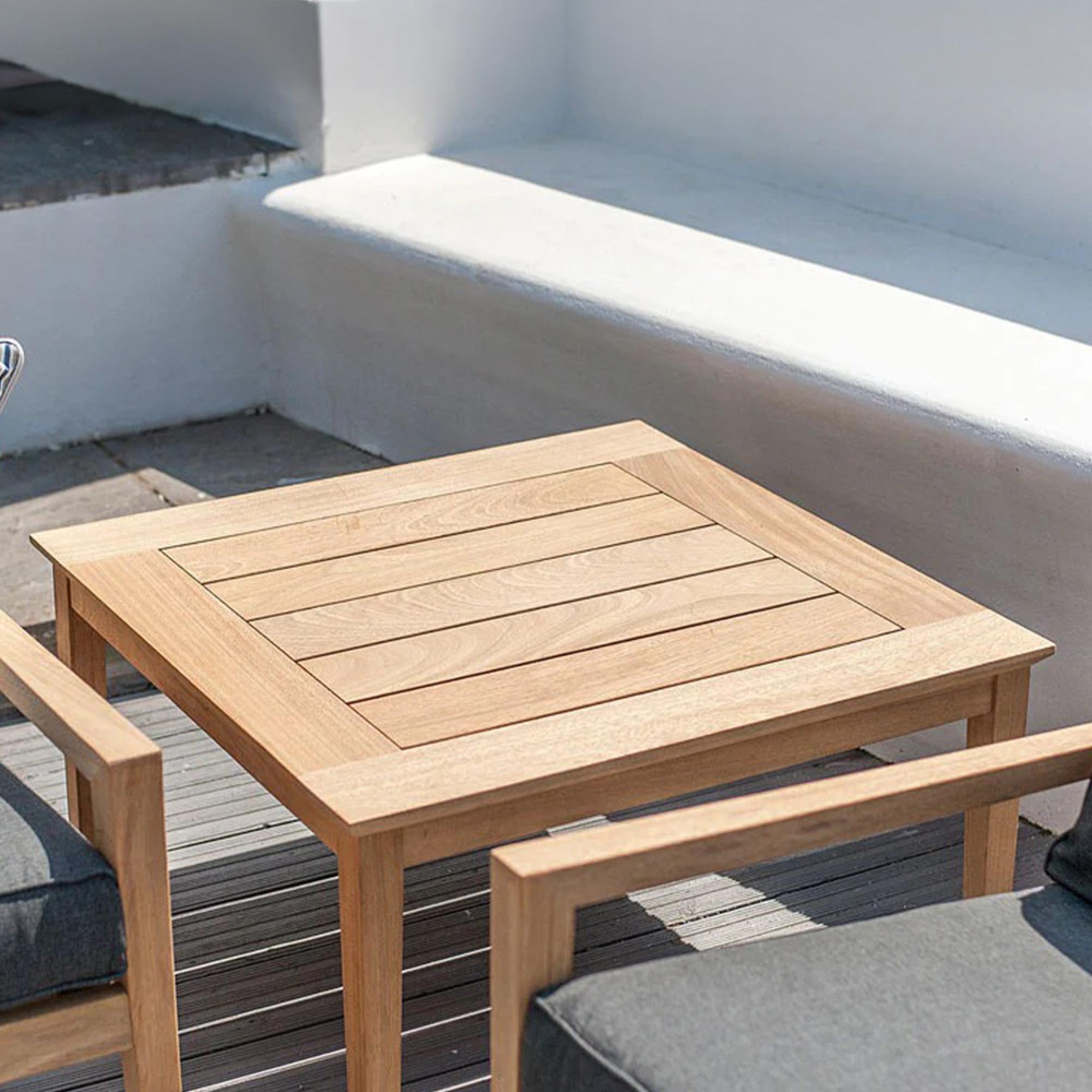 Roble Wood Square Garden Side Table