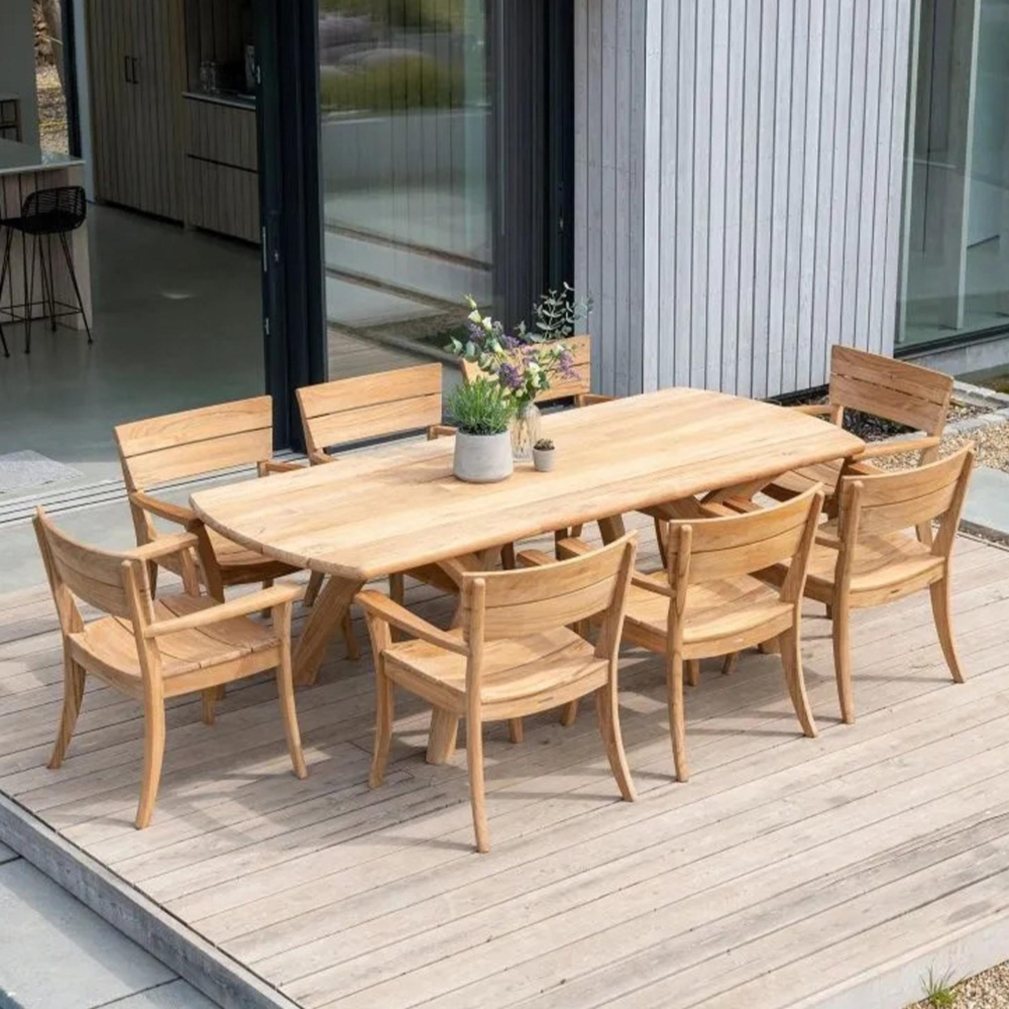 Sorrento Garden Dining Table - 10 Seater - 240cm - Teak Wood