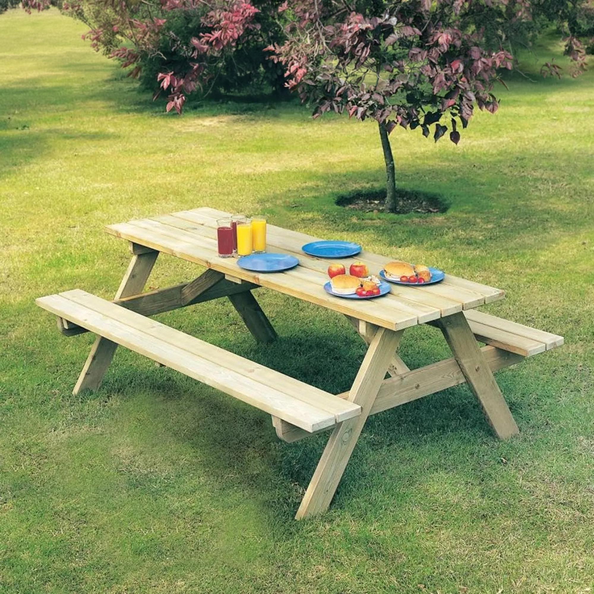 Pine Woburn Garden 6ft Picnic Table