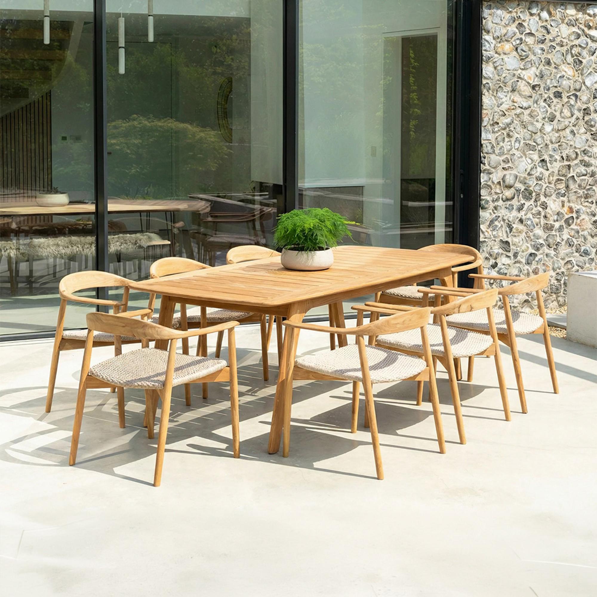 Dana Garden Dining Table - 12 Seater - 270cm - Teak Wood