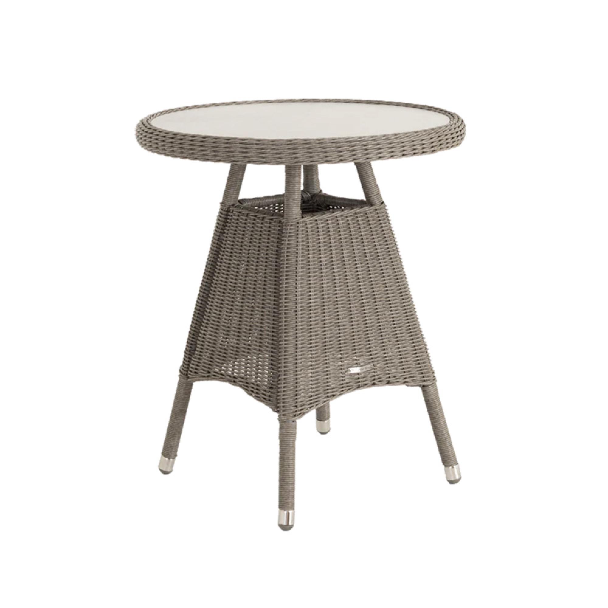 Hazelmere Round Bistro Table - Garden - Grey Weave